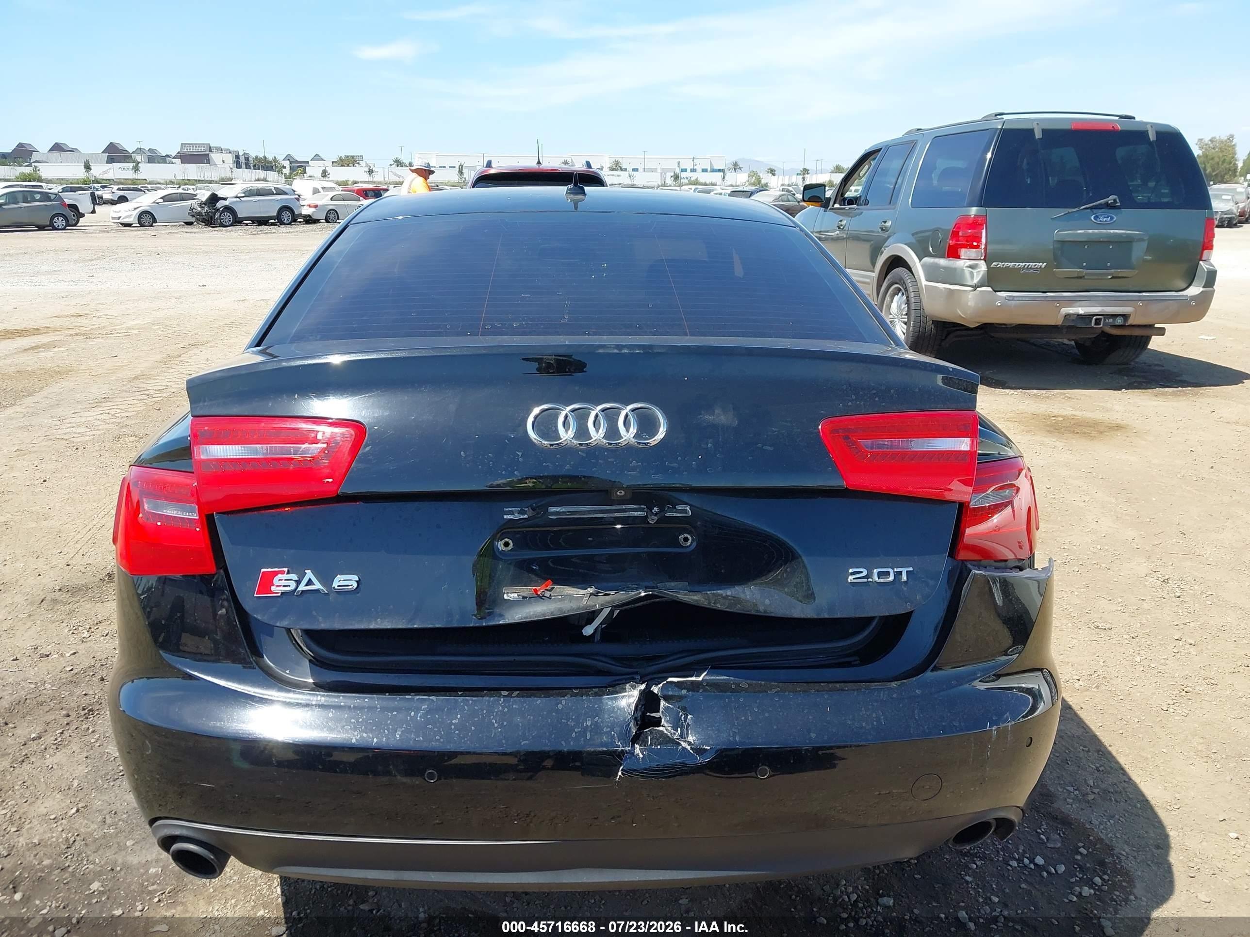 2012 Audi A6 2.0t Premium Plus Black vin: WAUDFBFC7CN074422