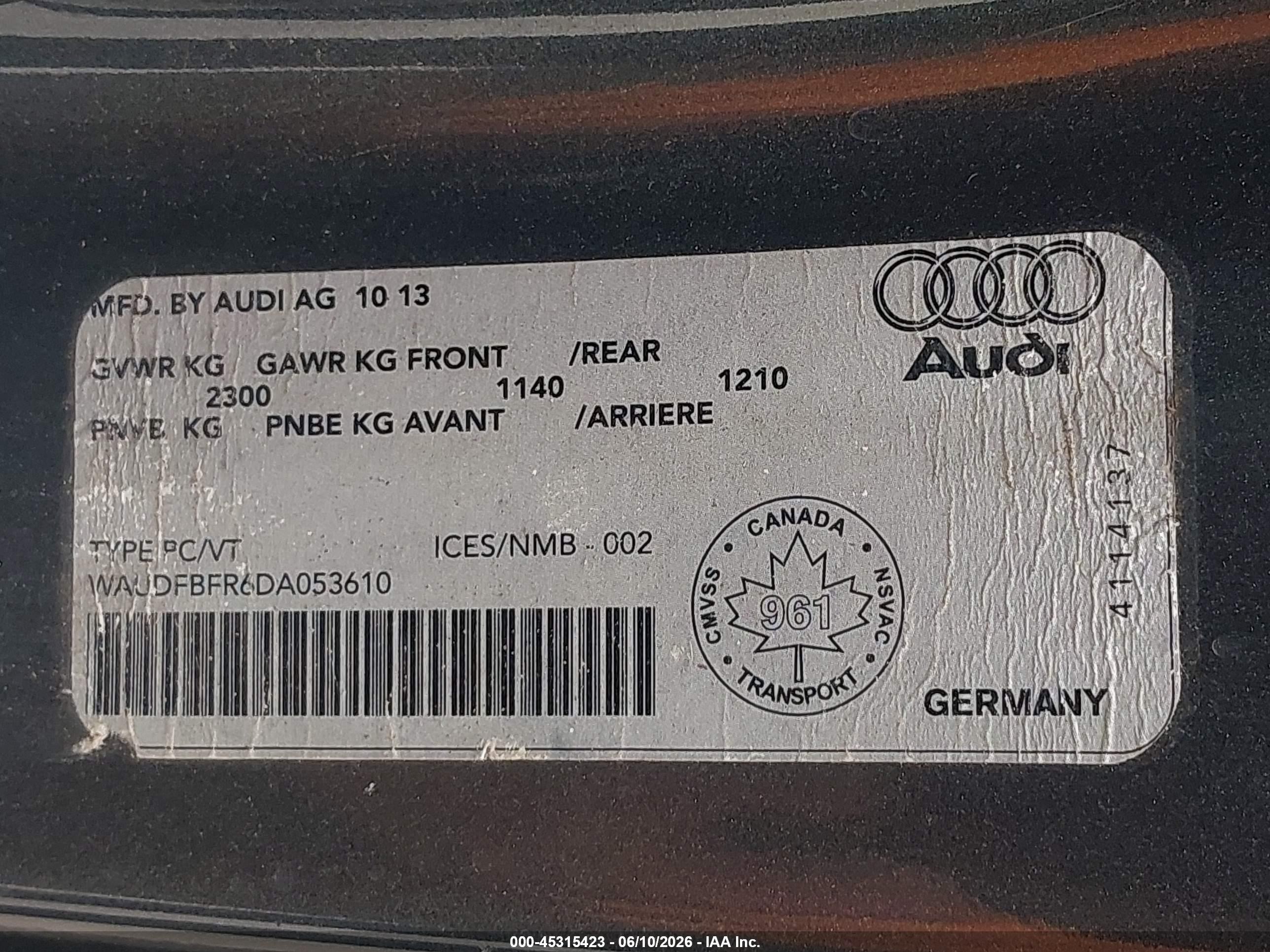 2013 Audi A5 2.0t Gray vin: WAUDFBFR6DA053610