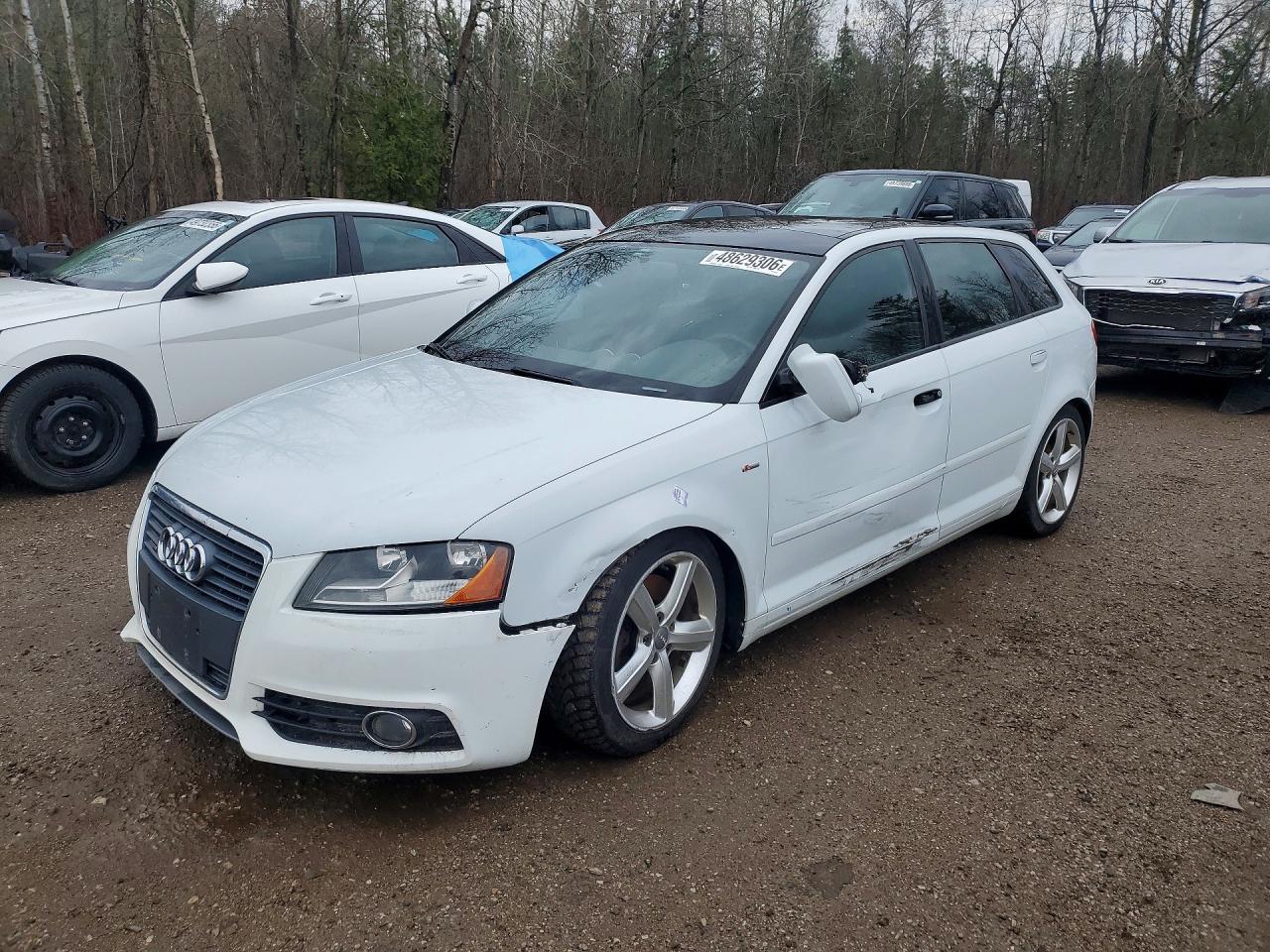 2013 Audi A3 Premium Белый vin: WAUDFCFM1DA007595