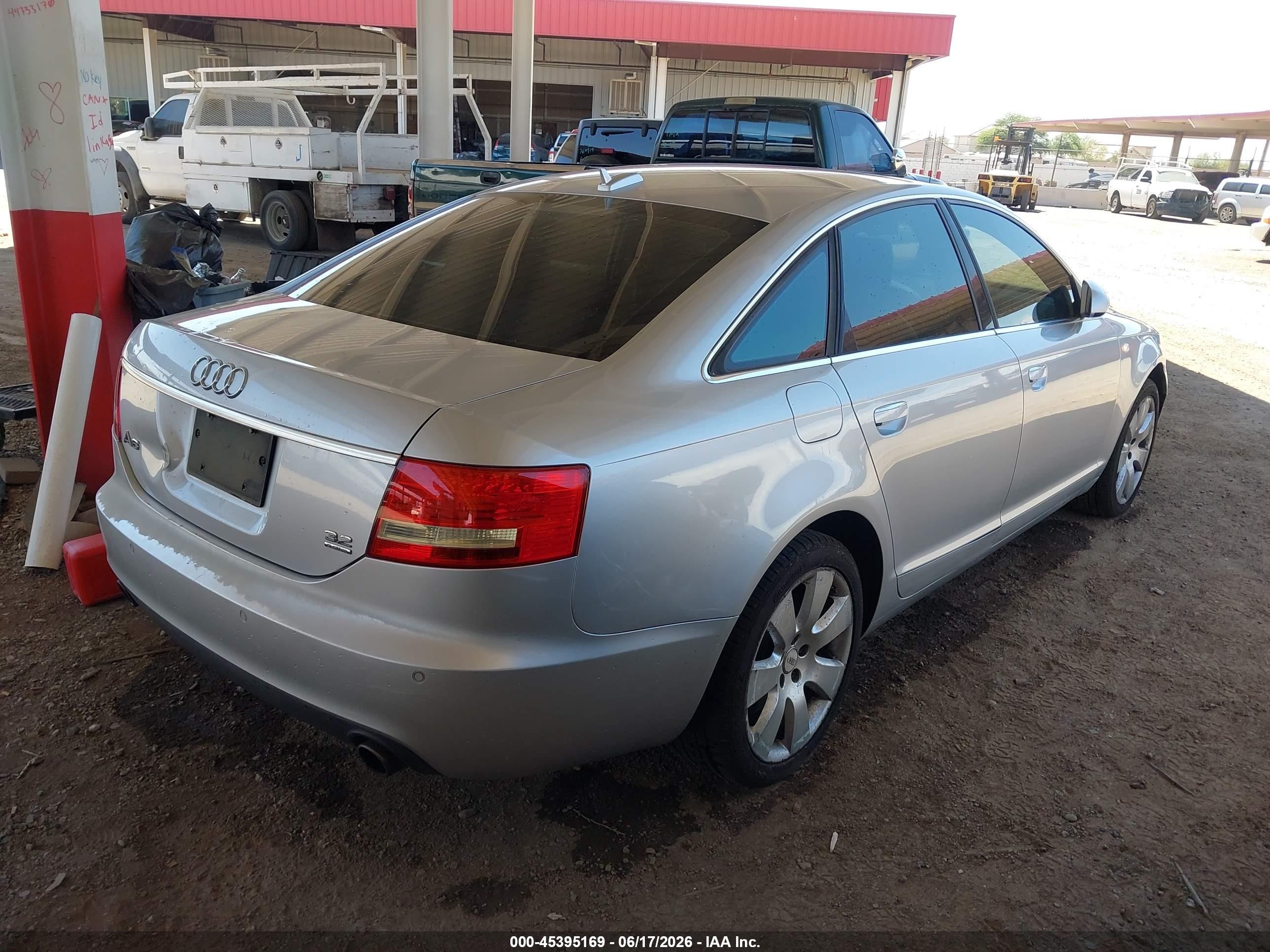 2006 Audi A6 3.2 Silver vin: WAUDG74F86N039528