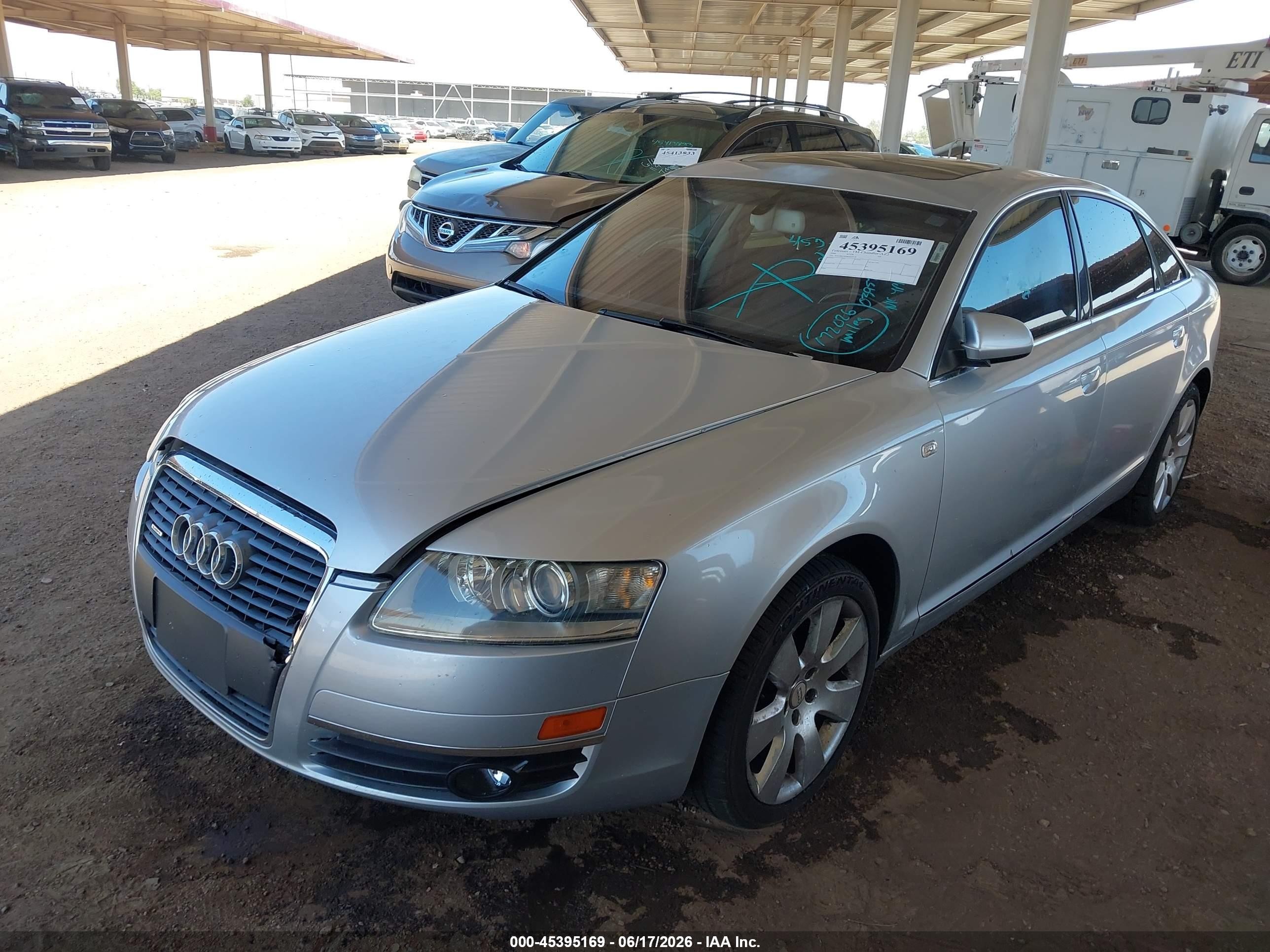 2006 Audi A6 3.2 Silver vin: WAUDG74F86N039528