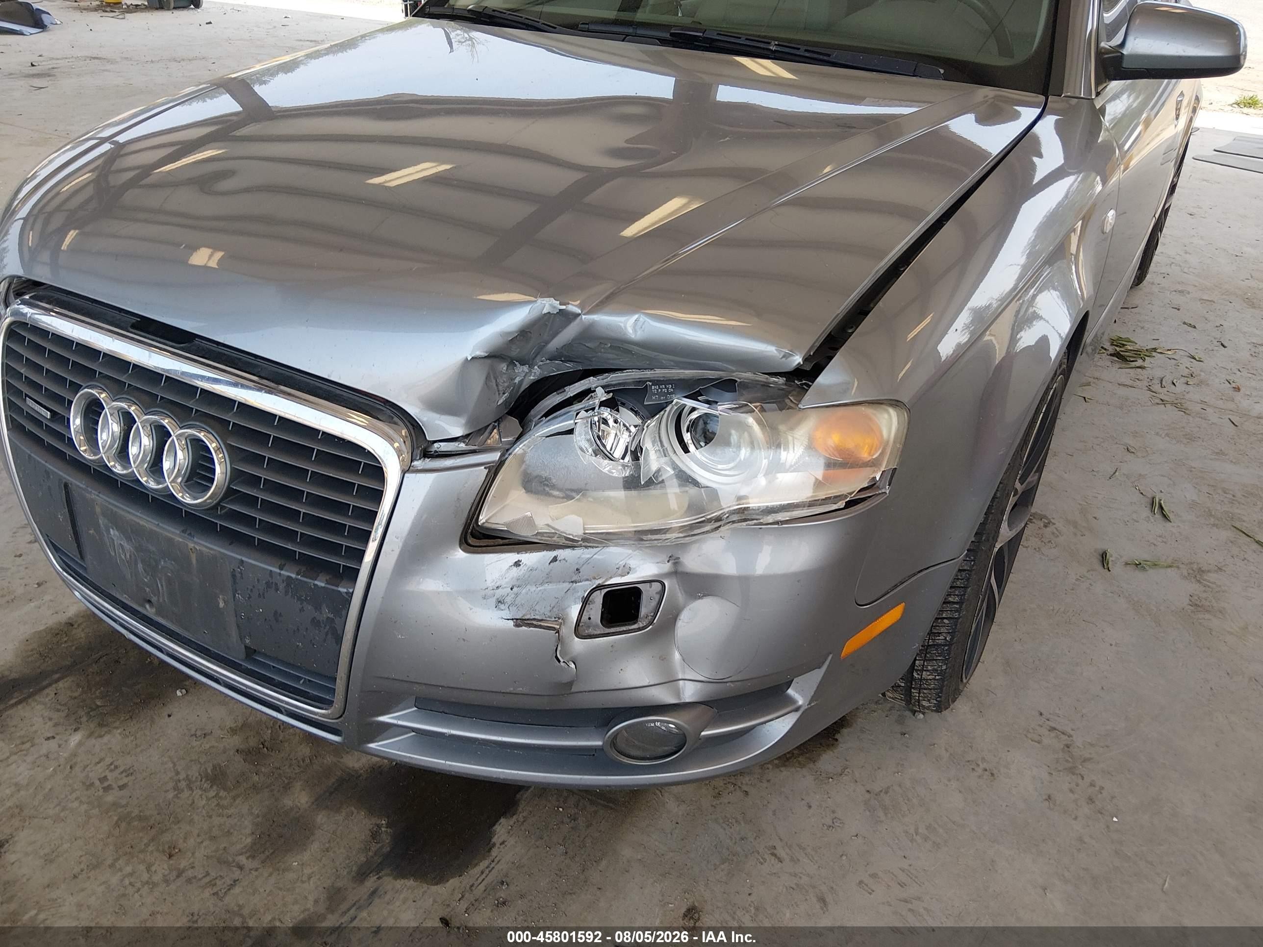 2005 Audi A4 3.2 Silver vin: WAUDG78E35A542939