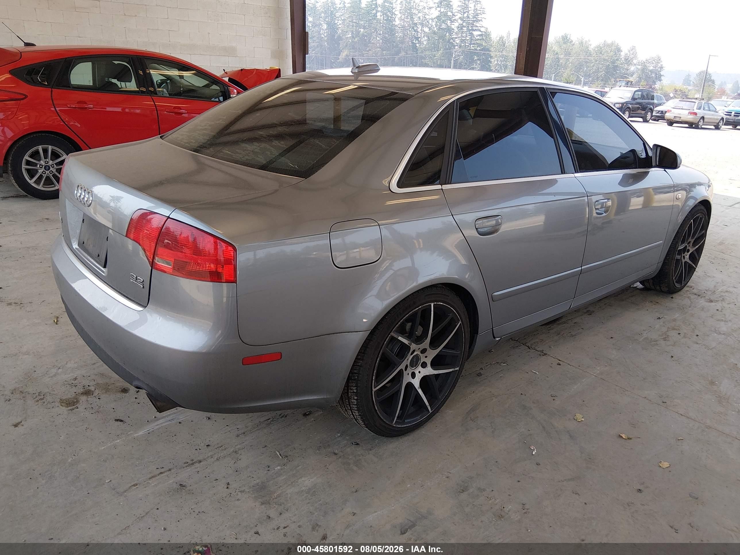 2005 Audi A4 3.2 Silver vin: WAUDG78E35A542939
