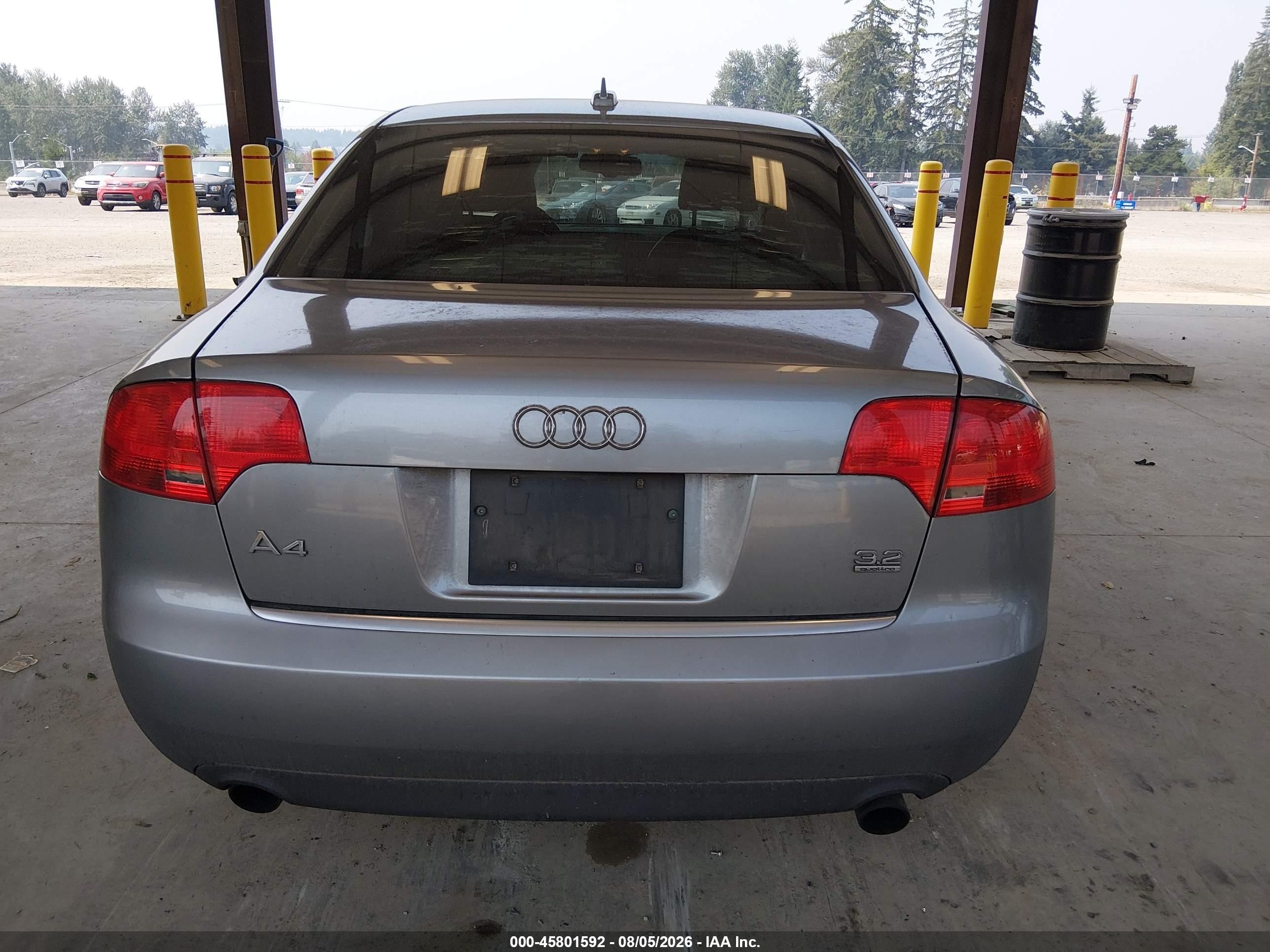 2005 Audi A4 3.2 Silver vin: WAUDG78E35A542939
