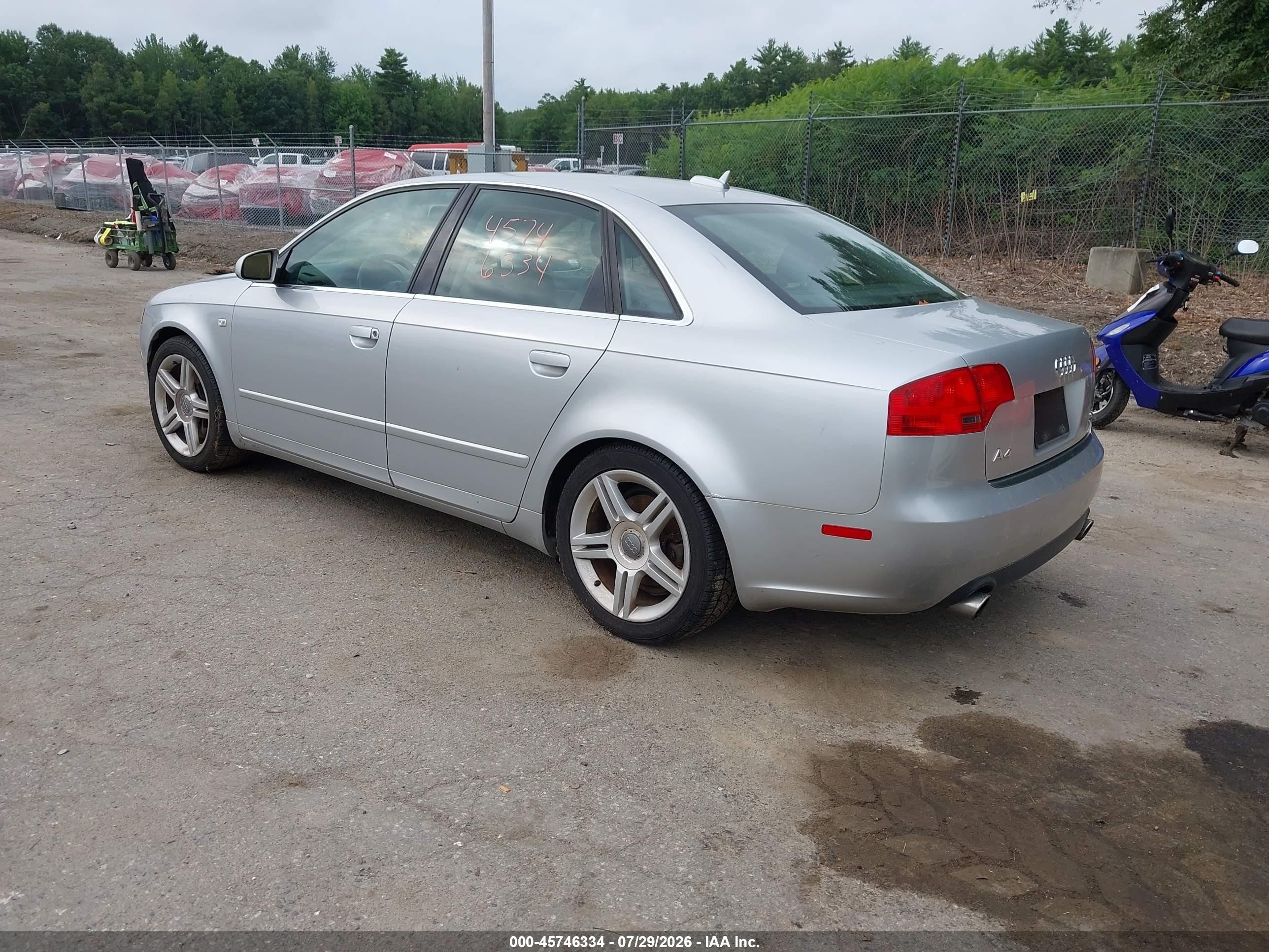 2005 Audi A4 3.2 Silver vin: WAUDG78E55A546359