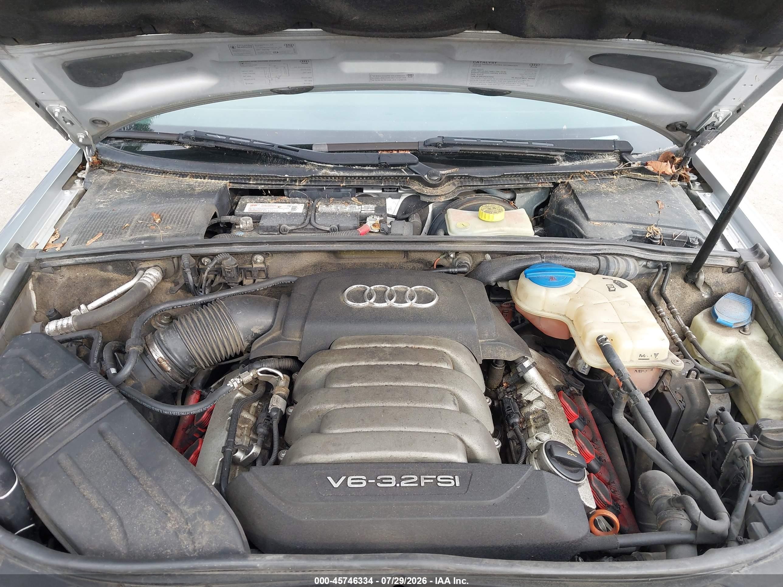 2005 Audi A4 3.2 Silver vin: WAUDG78E55A546359