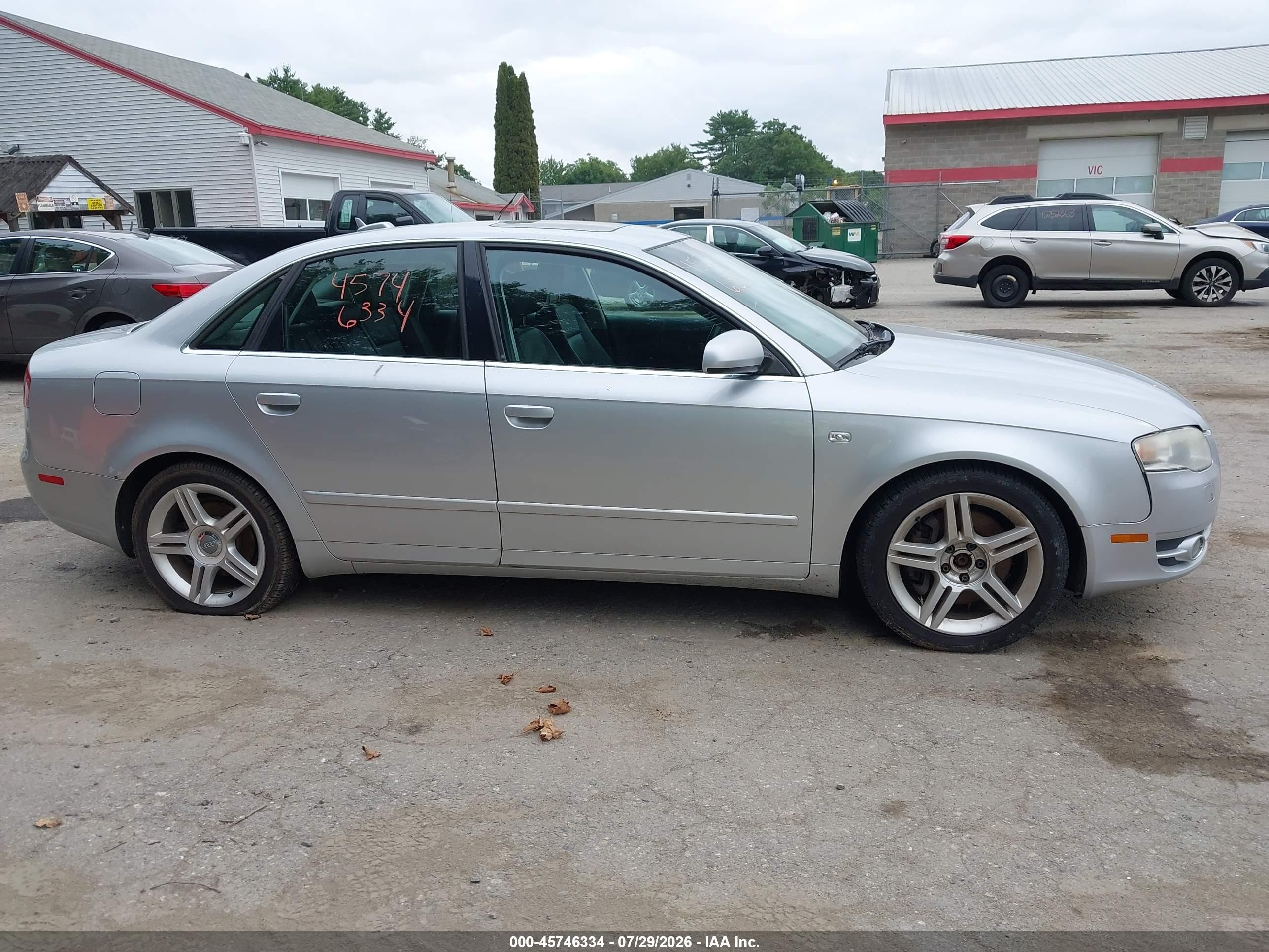 2005 Audi A4 3.2 Silver vin: WAUDG78E55A546359