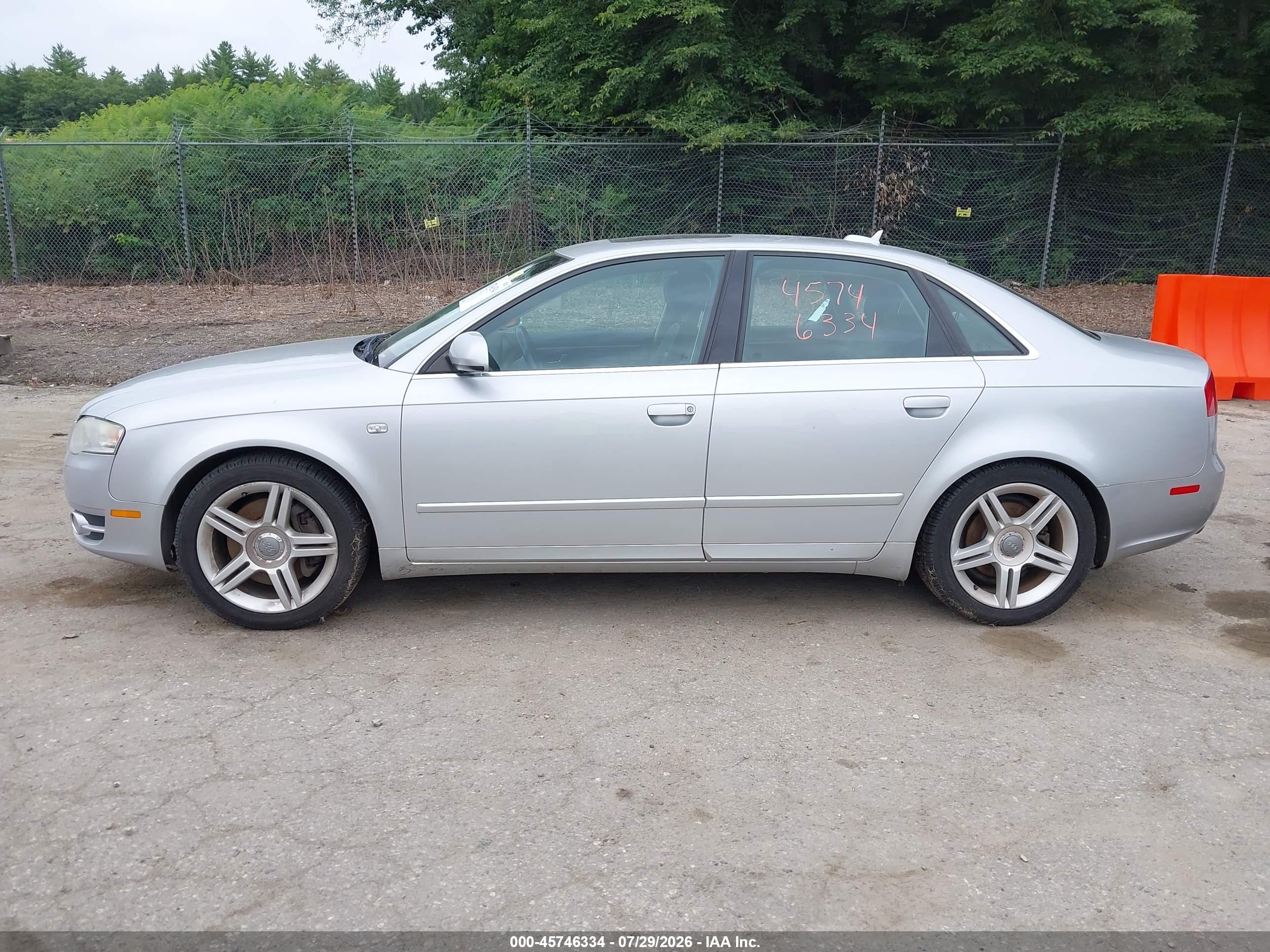 2005 Audi A4 3.2 Silver vin: WAUDG78E55A546359