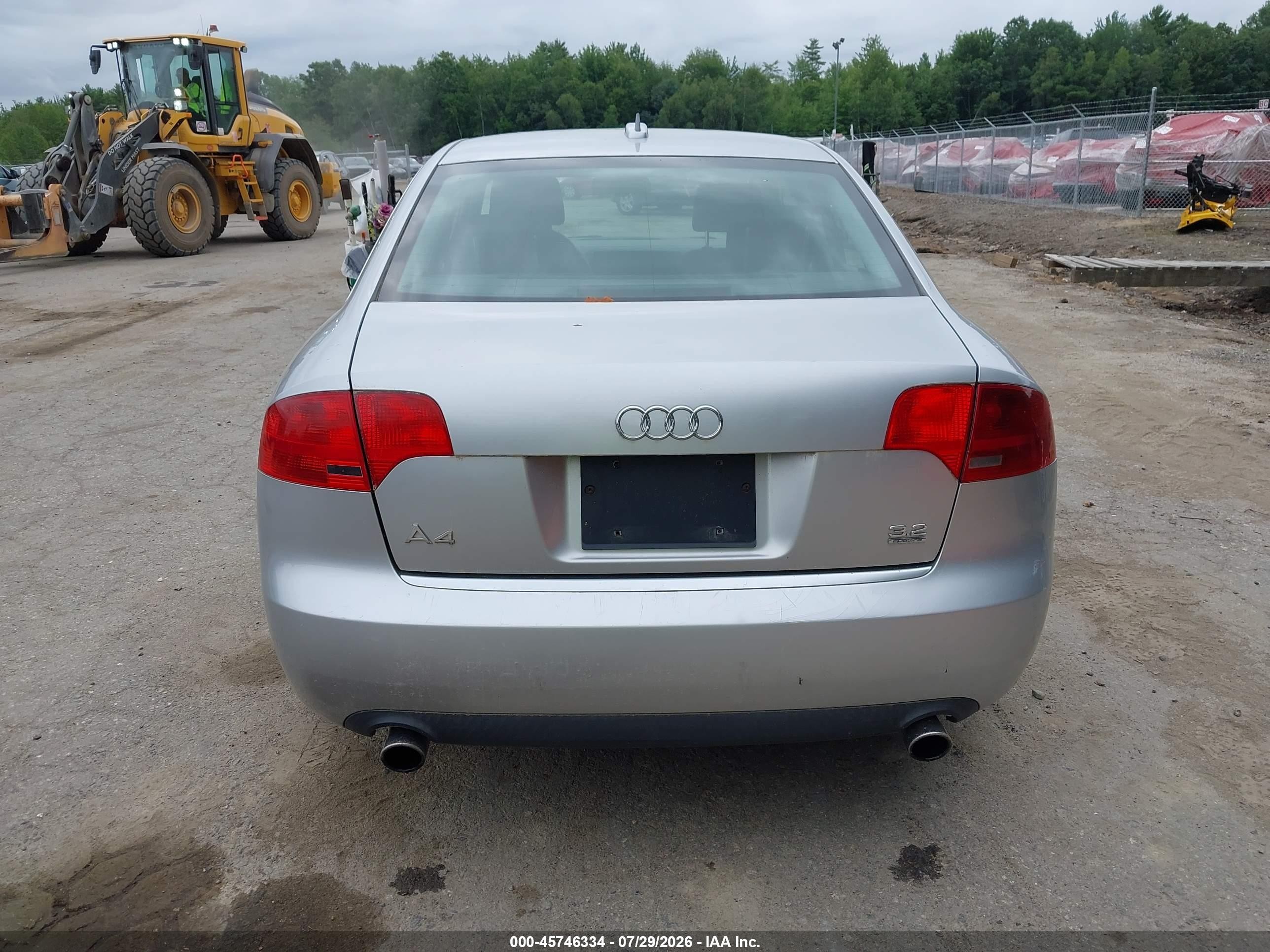 2005 Audi A4 3.2 Silver vin: WAUDG78E55A546359