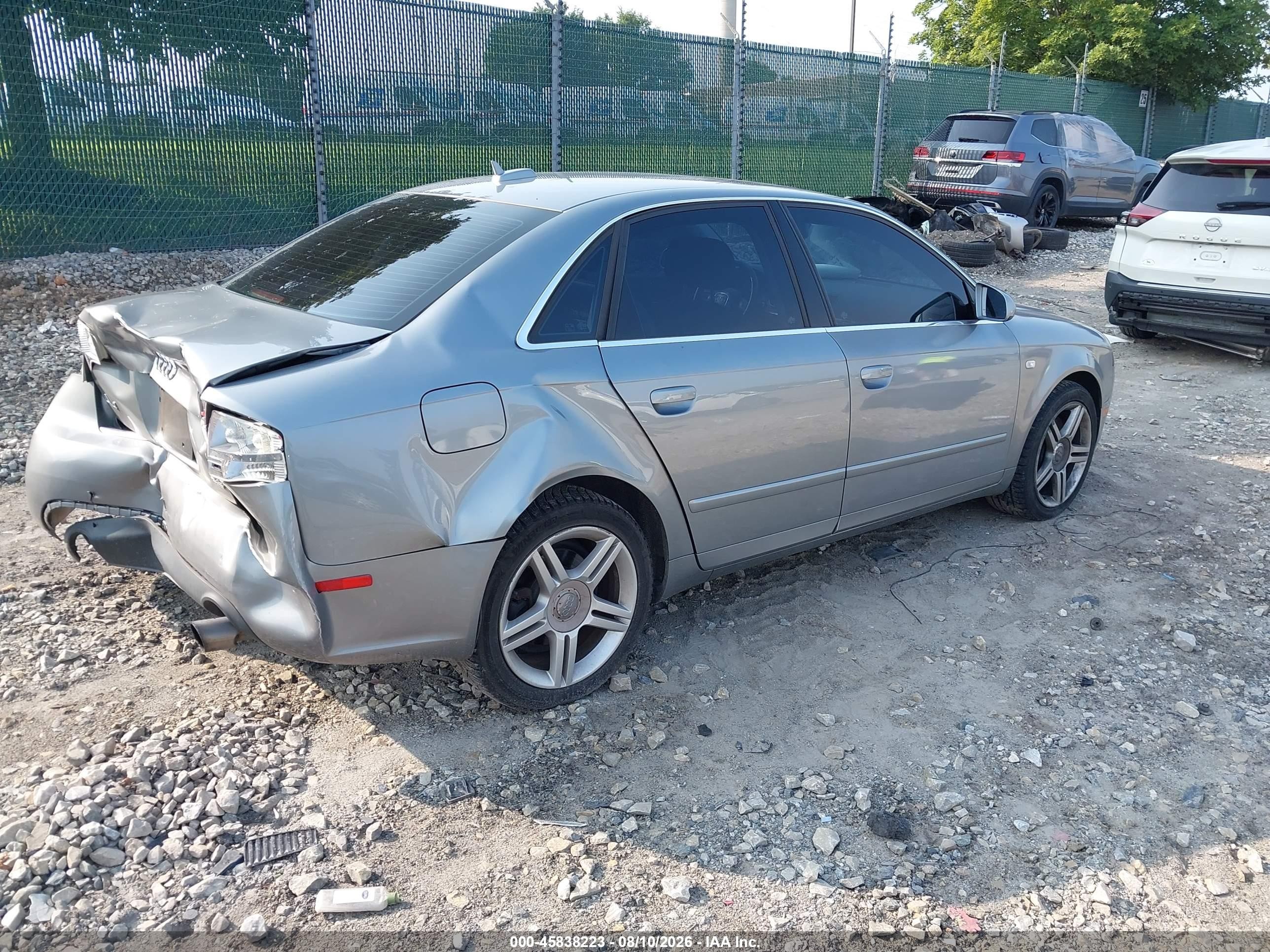 2006 Audi A4 3.2 Gray vin: WAUDG78E66A065943