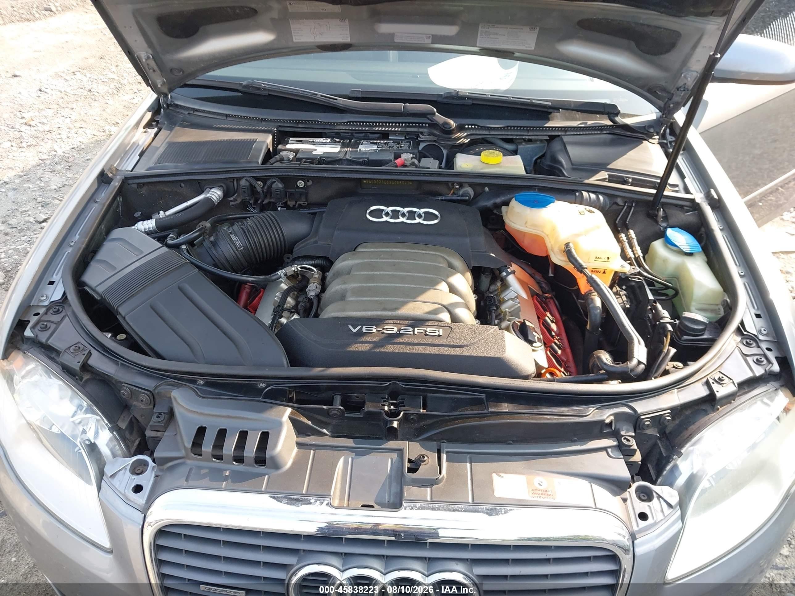 2006 Audi A4 3.2 Gray vin: WAUDG78E66A065943