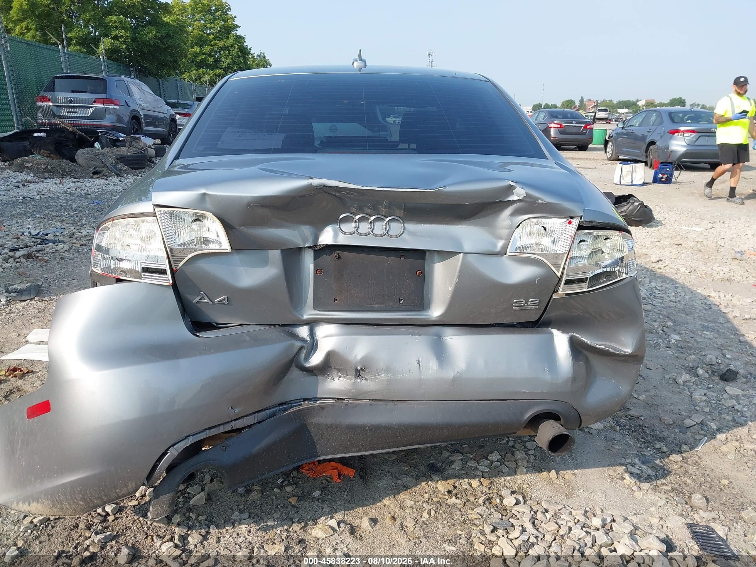 2006 Audi A4 3.2 Gray vin: WAUDG78E66A065943