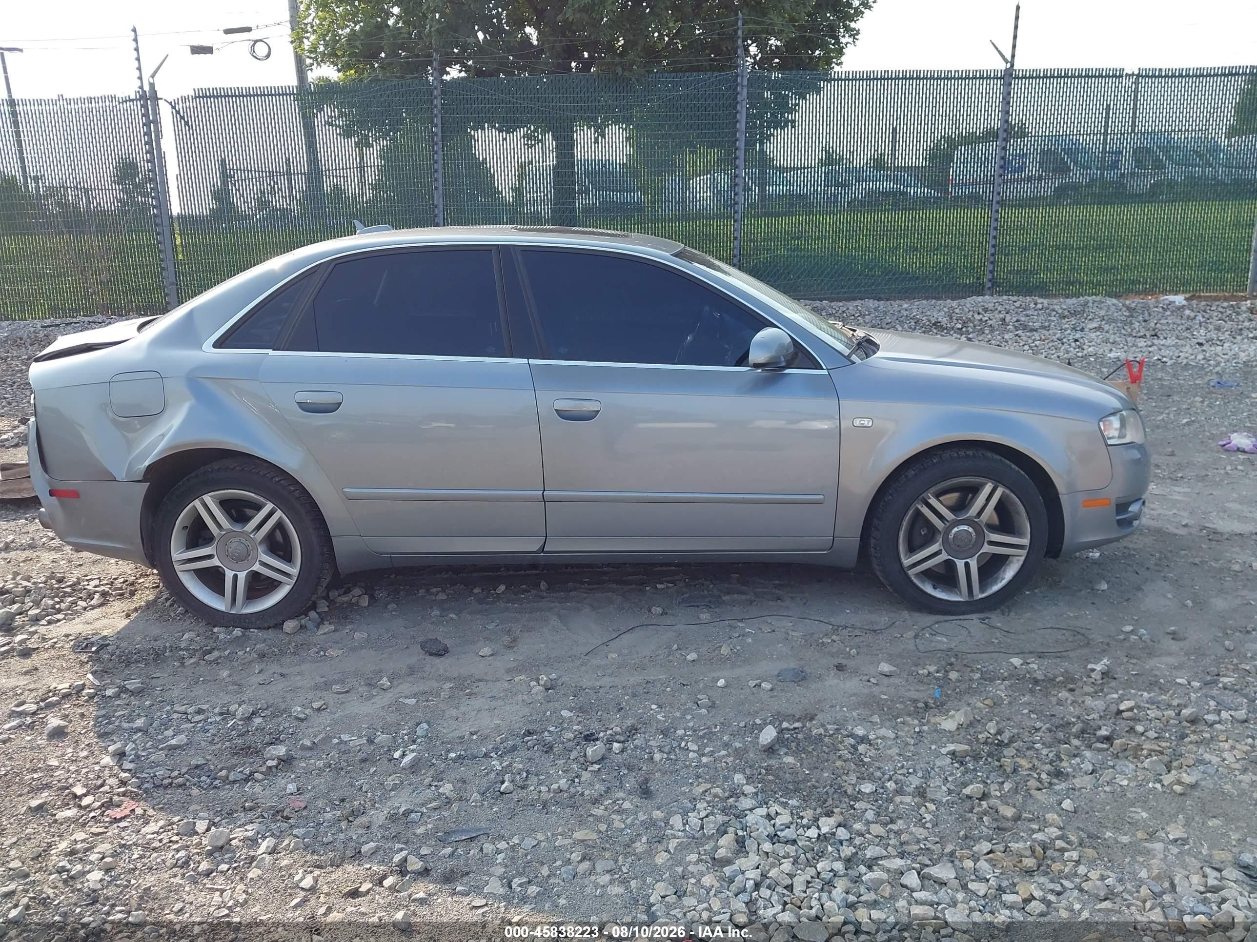 2006 Audi A4 3.2 Gray vin: WAUDG78E66A065943