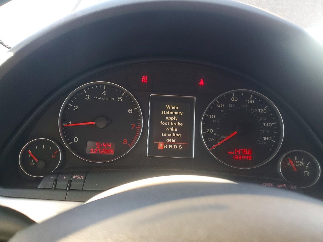 2005 Audi A4 Quattro Blue vin: WAUDG78E85A536442