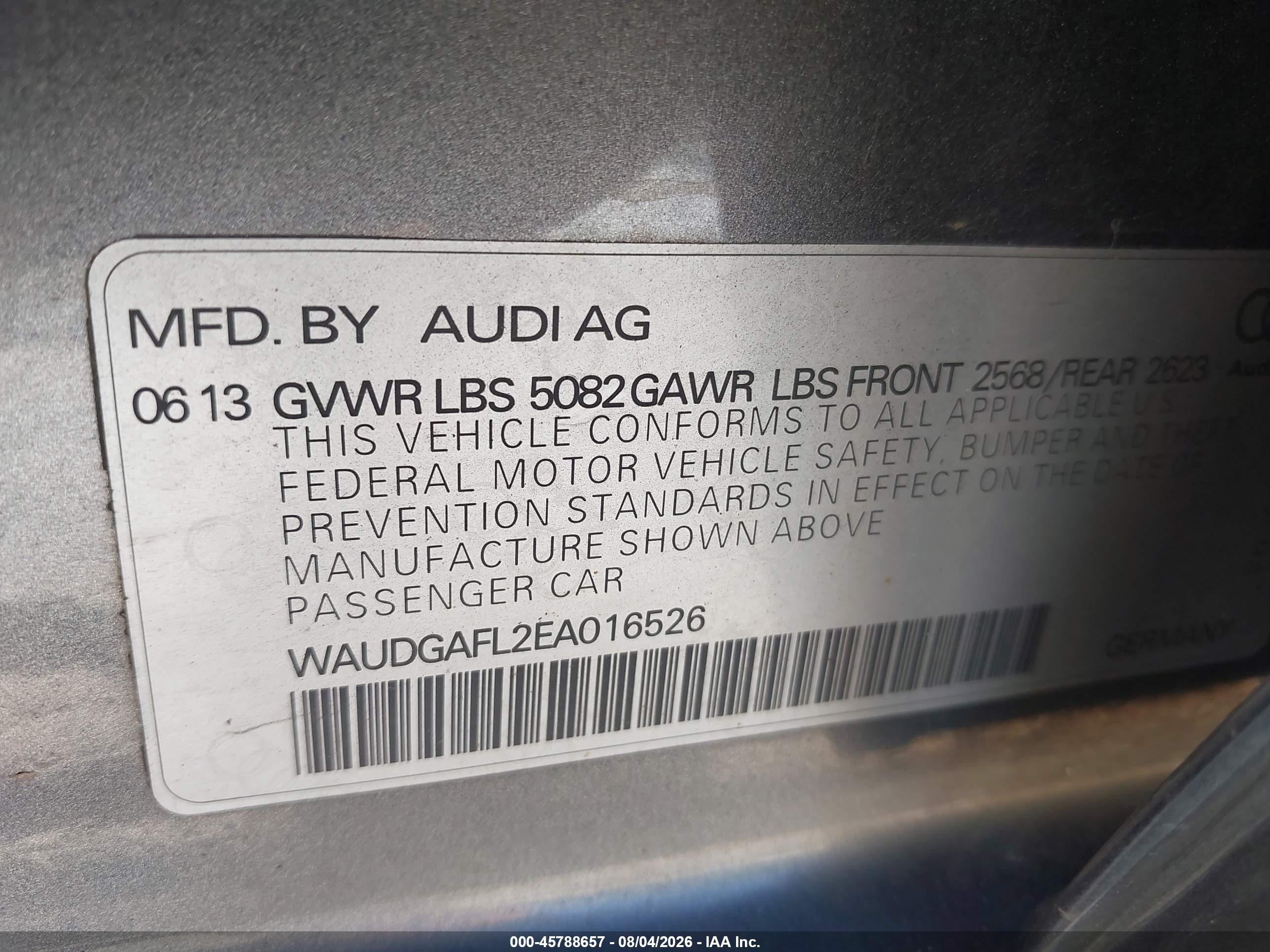 2014 Audi S4 3.0t Premium Plus Gray vin: WAUDGAFL2EA016526