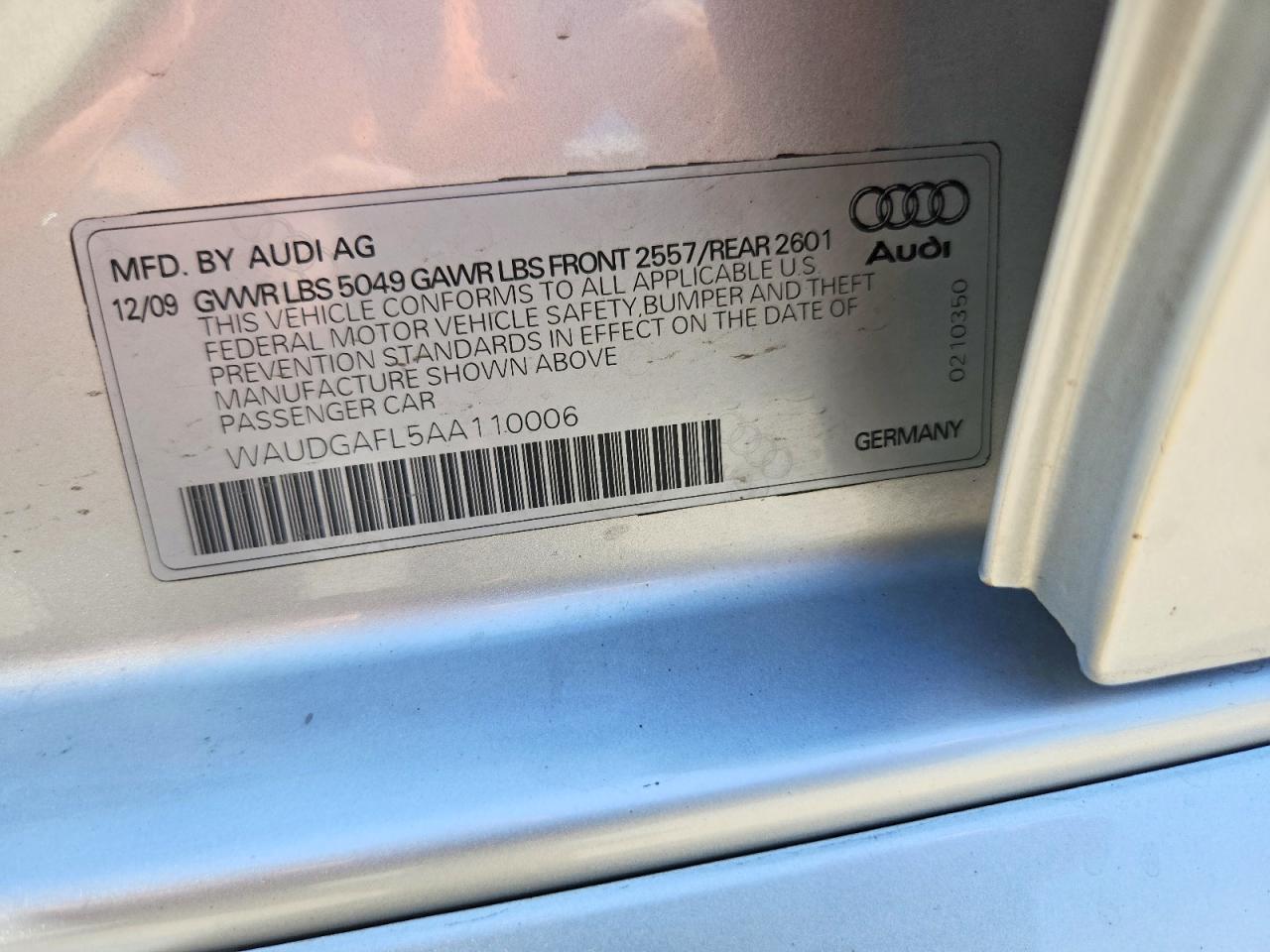 2010 Audi S4 Premium Plus Silver vin: WAUDGAFL5AA110006