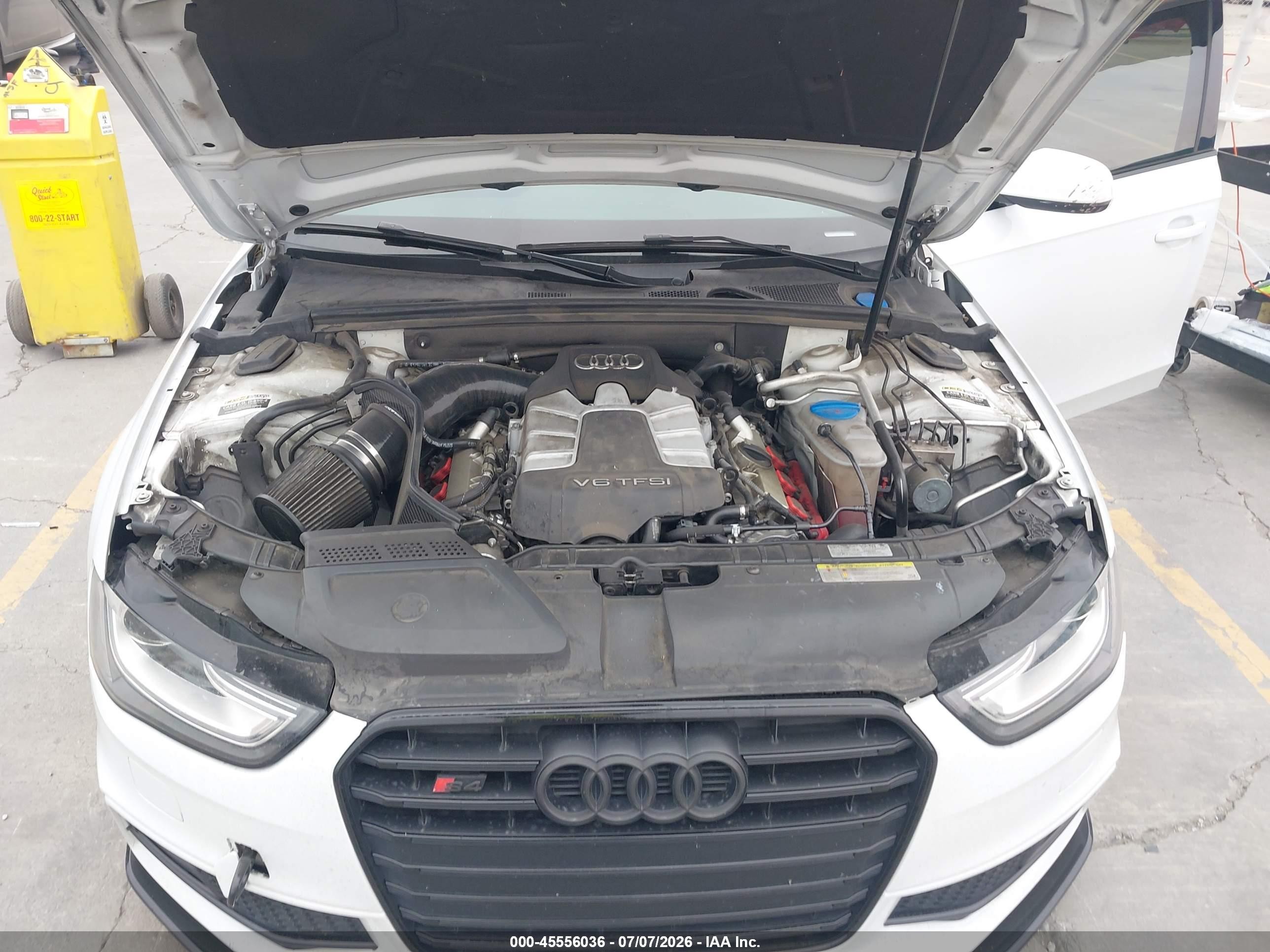 2014 Audi S4 3.0t Premium Plus White vin: WAUDGAFL5EA126924