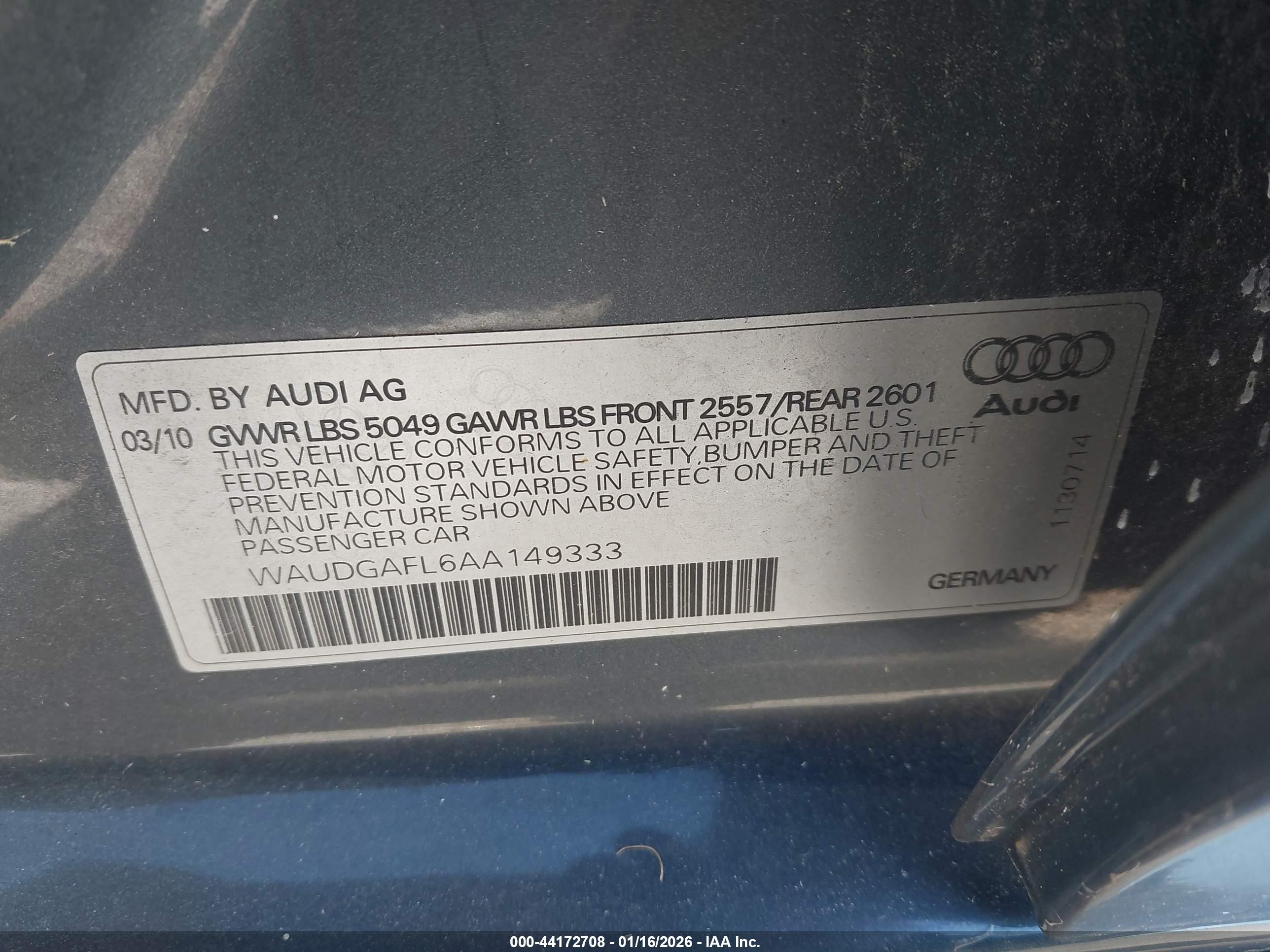 2010 Audi S4 3.0 Premium Plus Gray vin: WAUDGAFL6AA149333