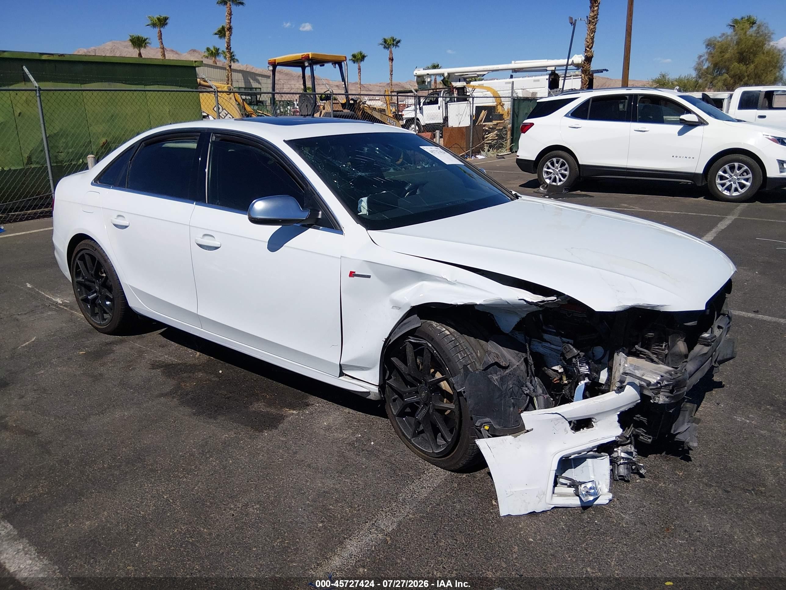 2013 Audi S4 3.0t Premium Plus White vin: WAUDGAFL6DA203900