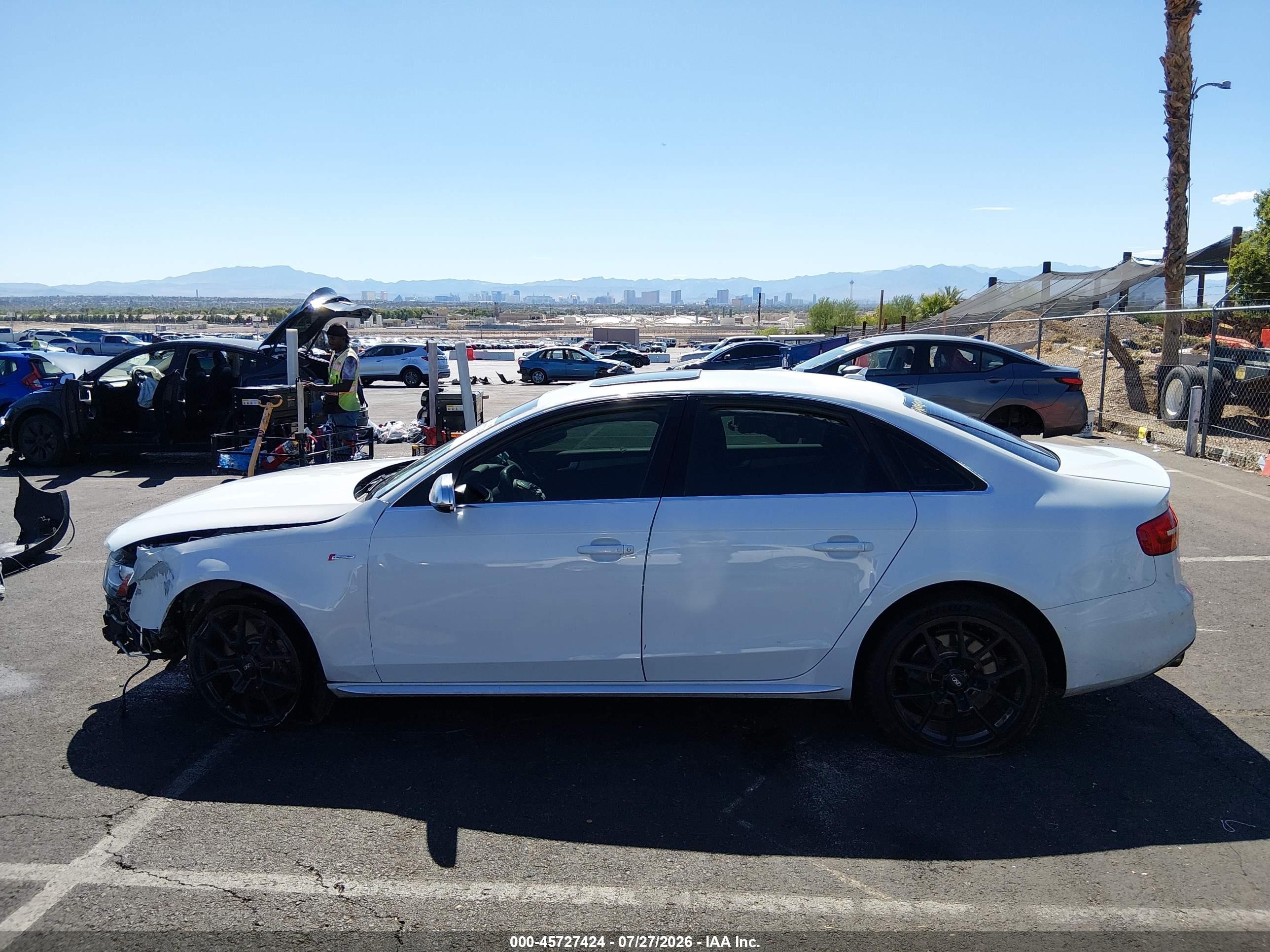 2013 Audi S4 3.0t Premium Plus White vin: WAUDGAFL6DA203900