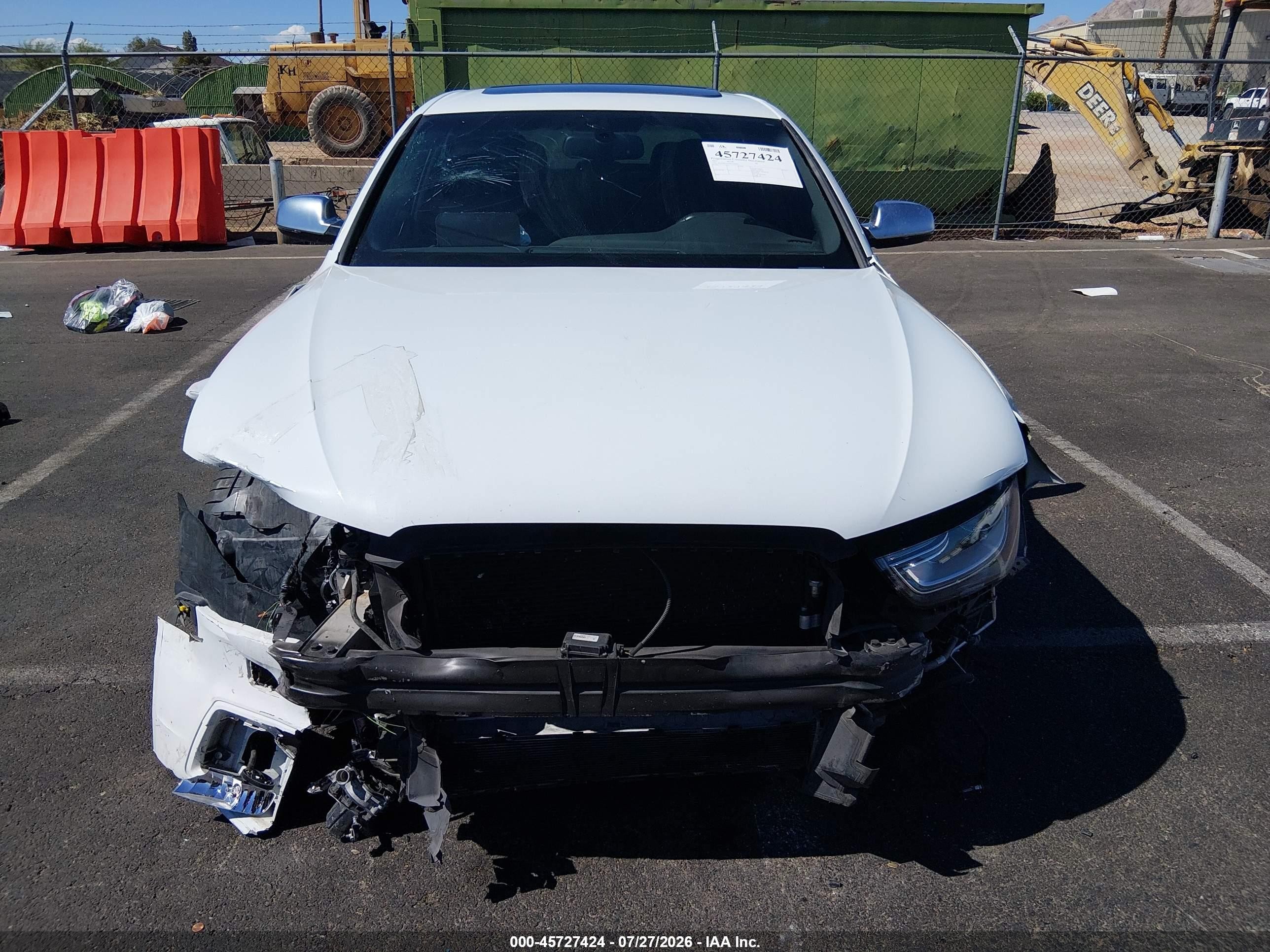 2013 Audi S4 3.0t Premium Plus White vin: WAUDGAFL6DA203900