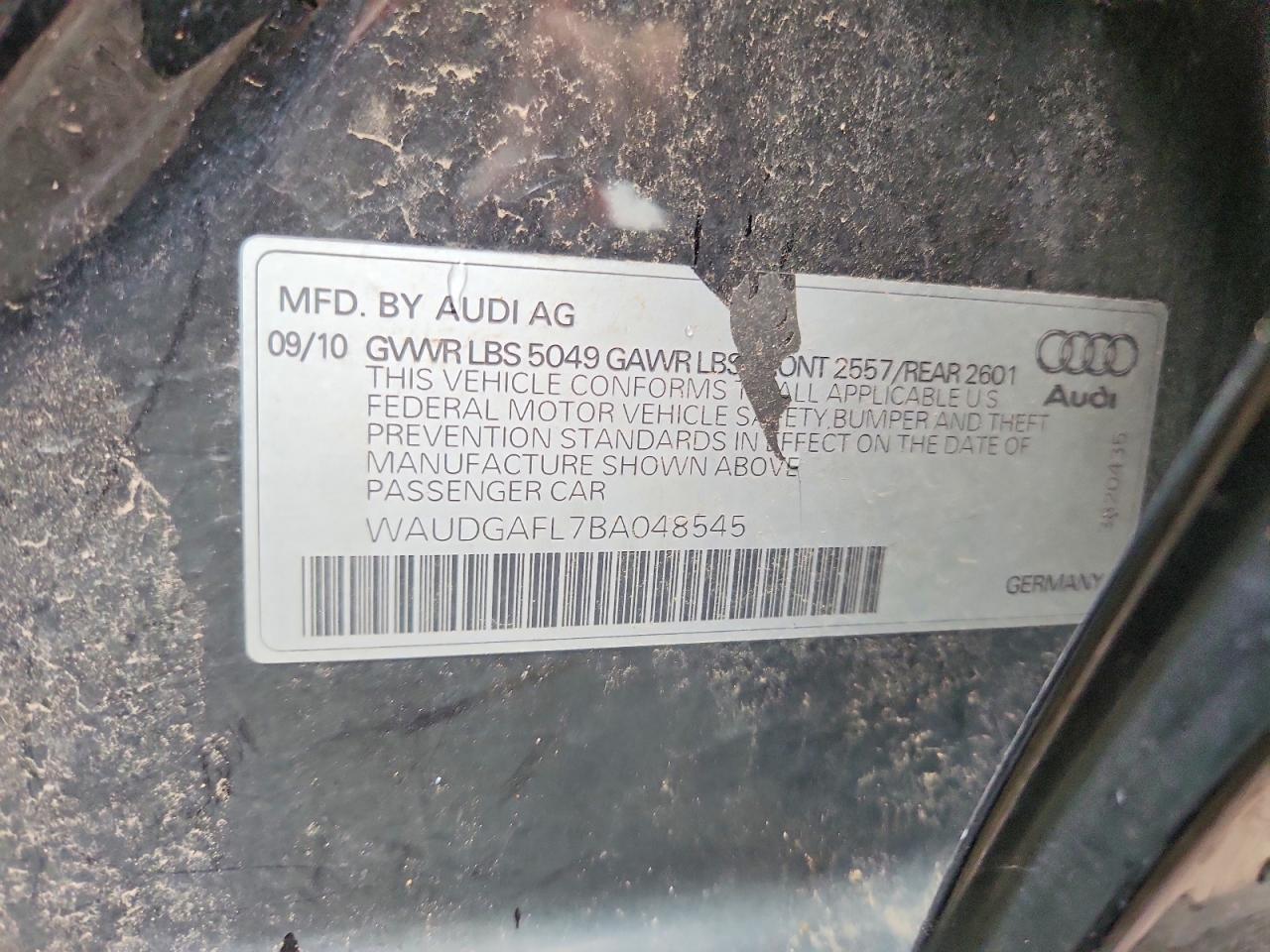 2011 Audi S4 Premium Plus Black vin: WAUDGAFL7BA048545