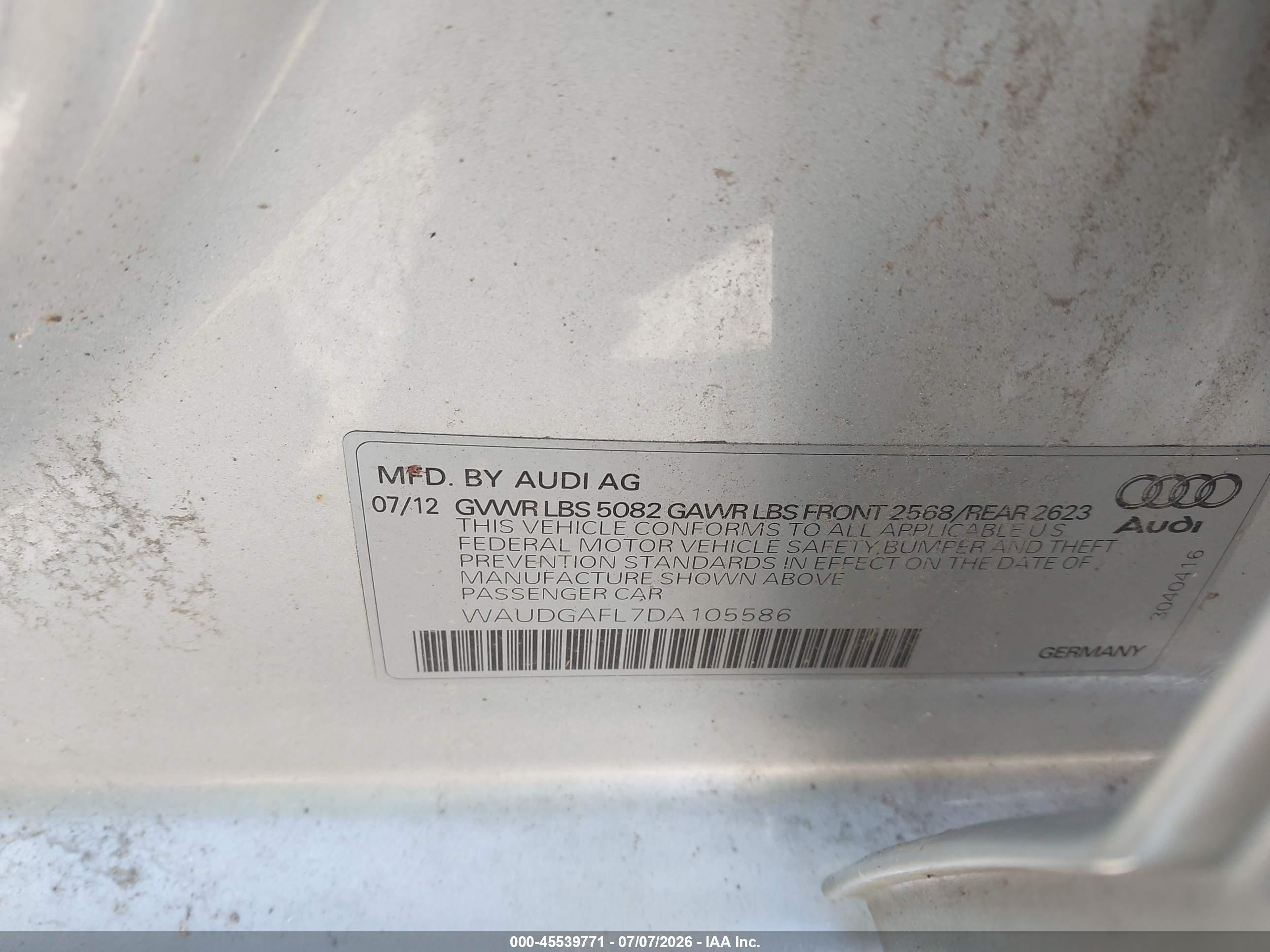 2013 Audi S4 3.0t Premium Plus Silver vin: WAUDGAFL7DA105586