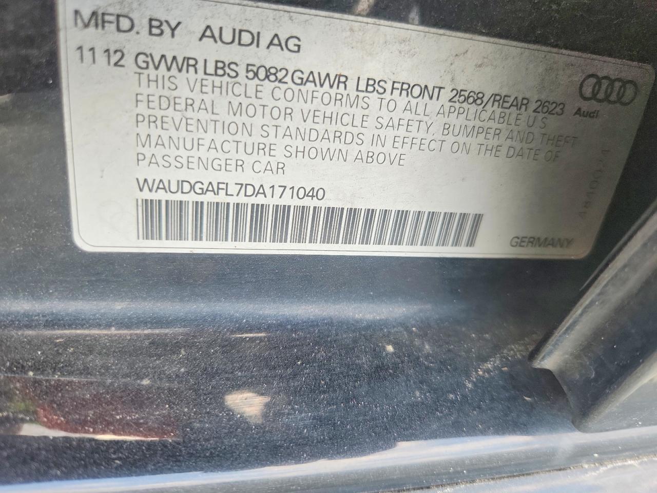 2013 Audi S4 Premium Plus Черный vin: WAUDGAFL7DA171040