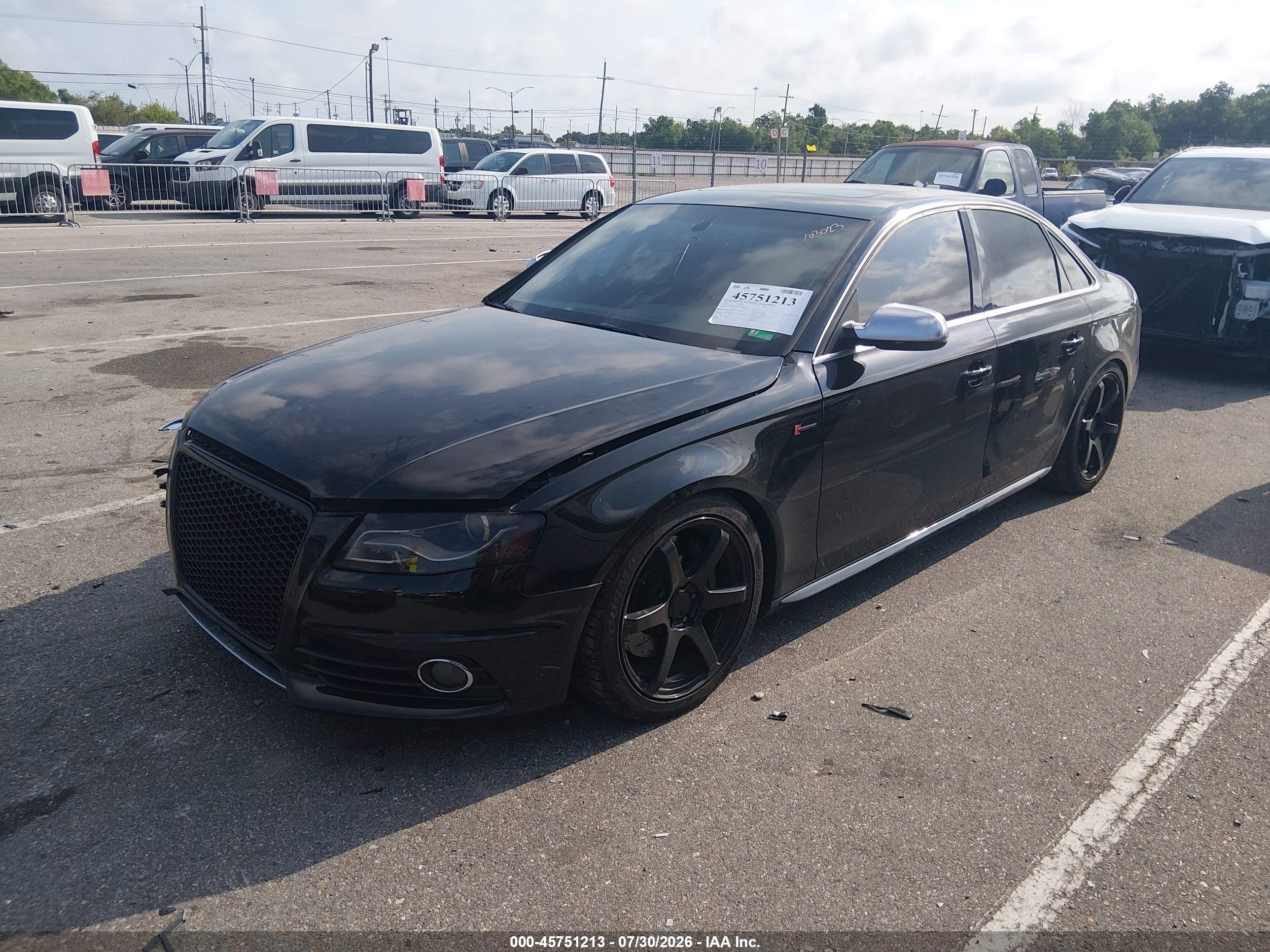 2012 Audi S4 Premium Plus Black vin: WAUDGAFLXCA103023
