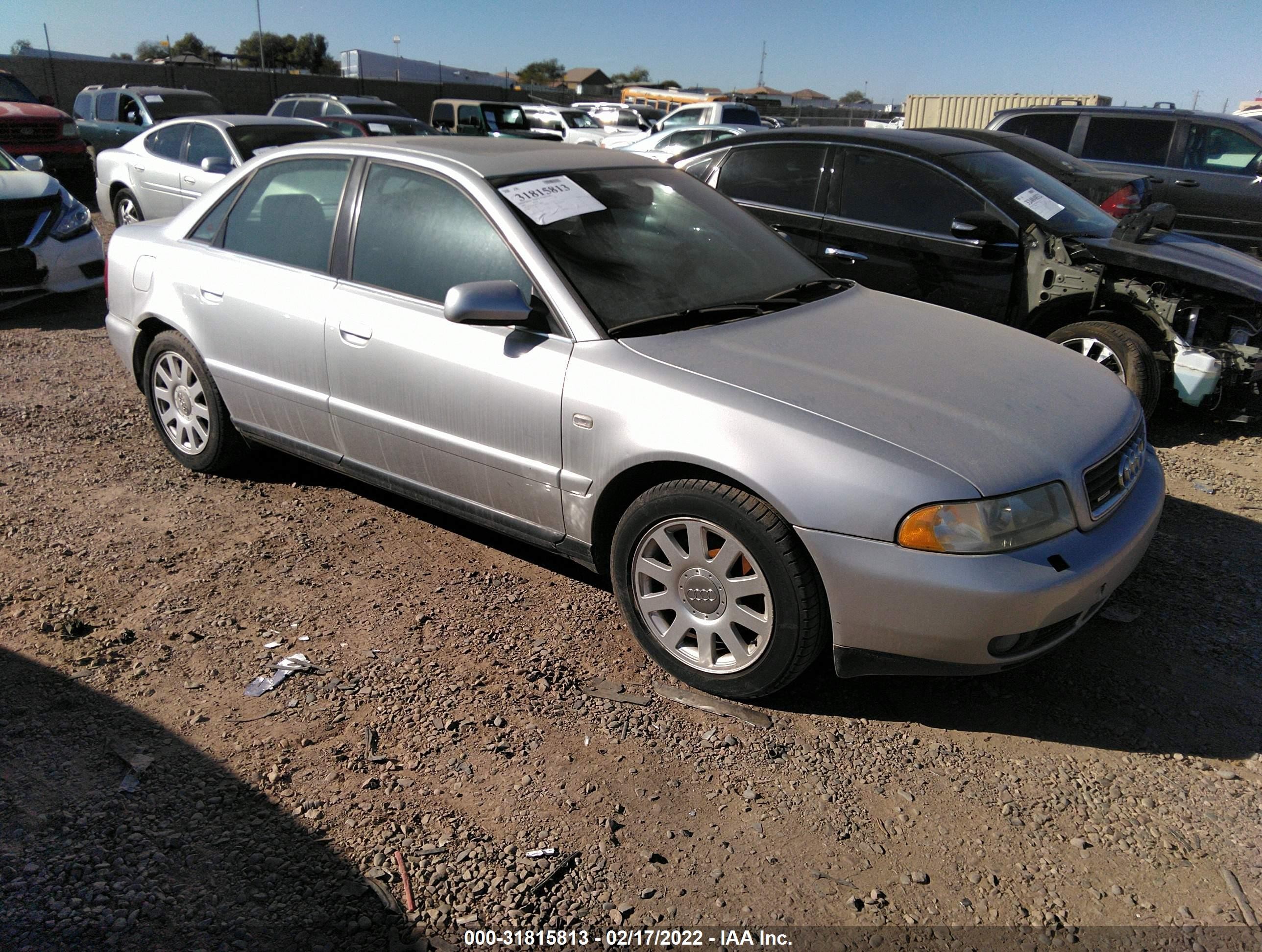 2000 Audi A4 2.8 Серебряный vin: WAUDH28D6YA100801
