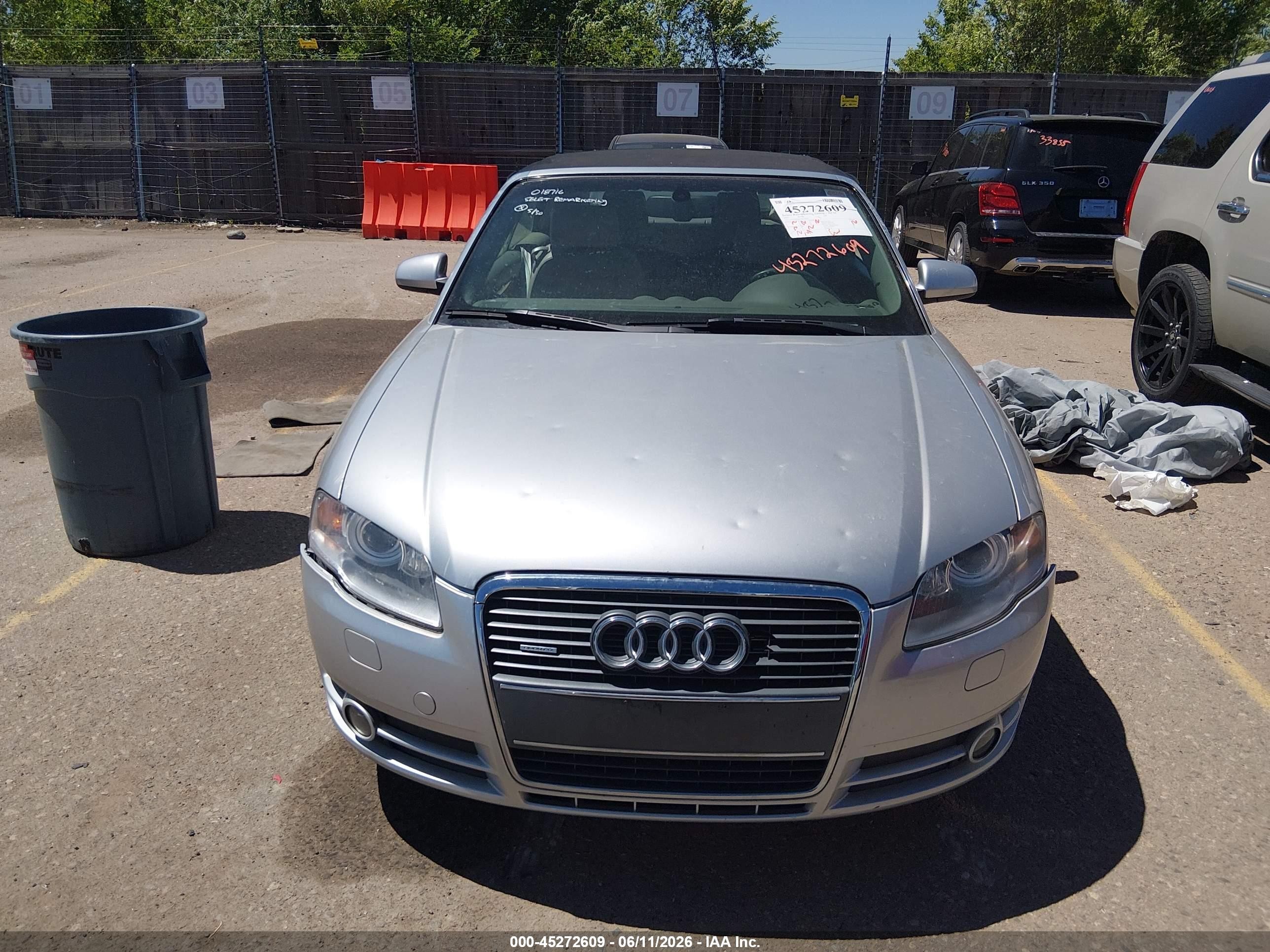 2007 Audi A4 3.2 Silver vin: WAUDH48H07K018716