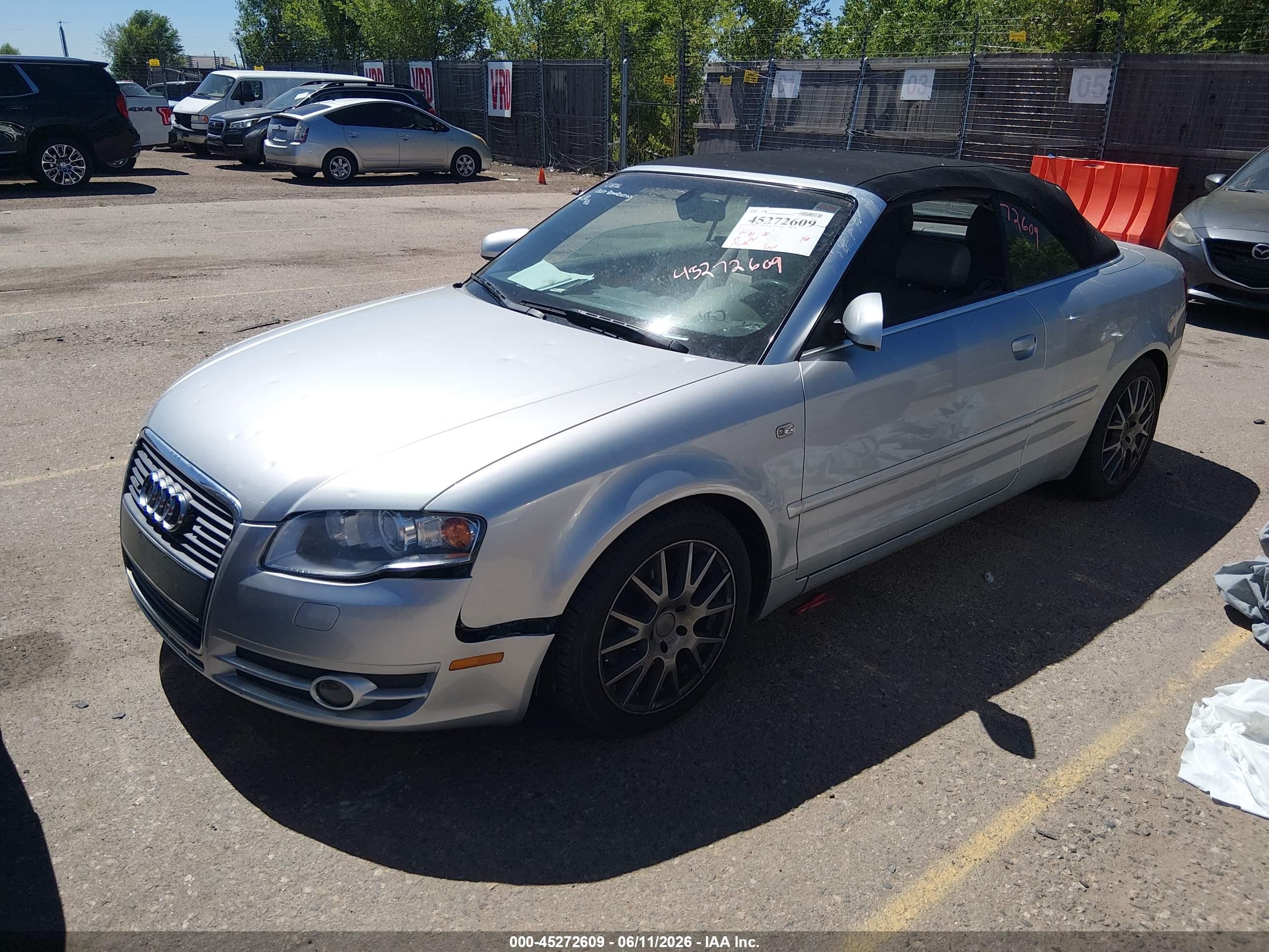 2007 Audi A4 3.2 Silver vin: WAUDH48H07K018716