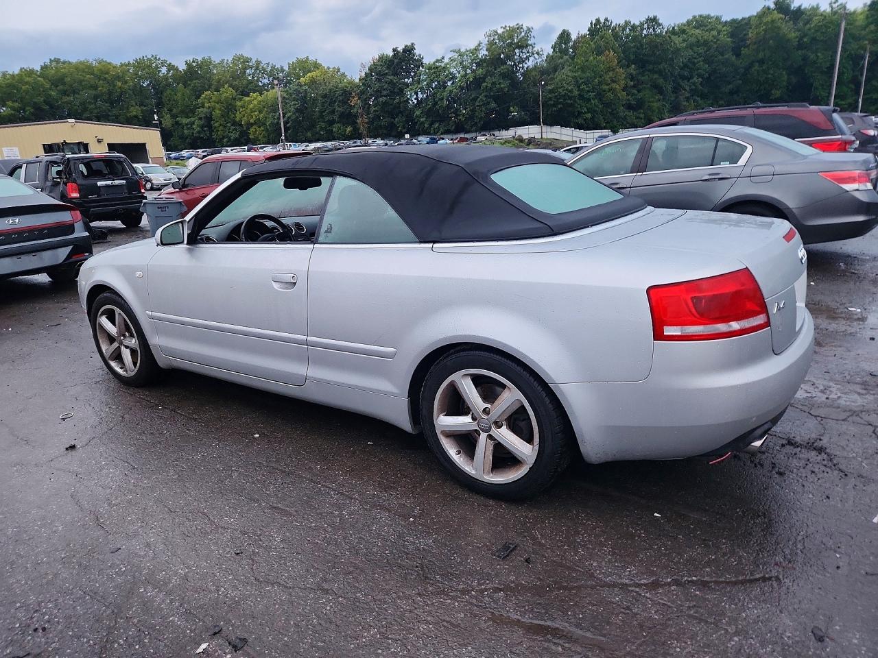 2008 Audi A4 3.2 Cabriolet Quattro Silver vin: WAUDH48H08K013209