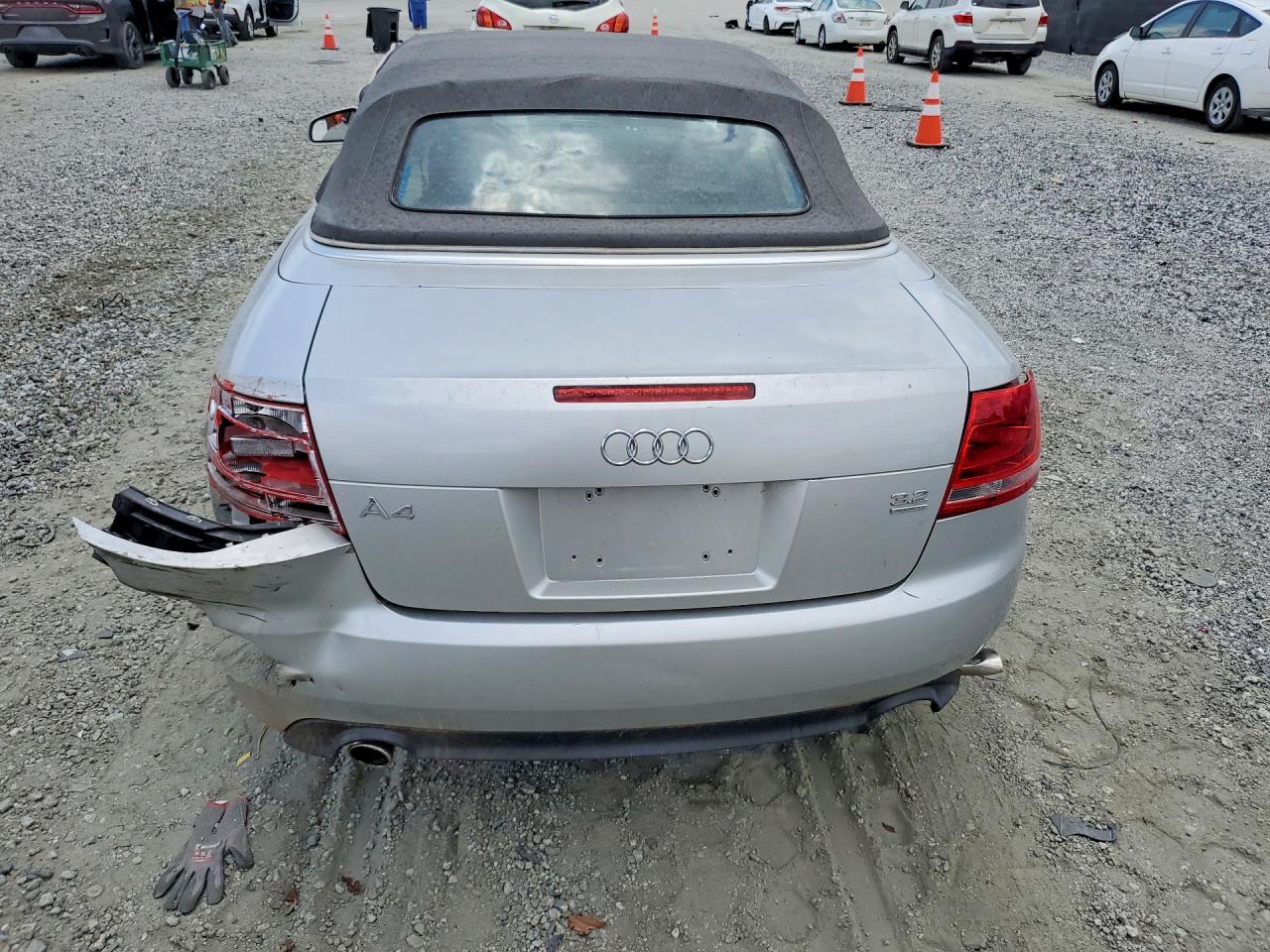 2007 Audi A4 3.2 Cabriolet Quattro Silver vin: WAUDH48H57K026200