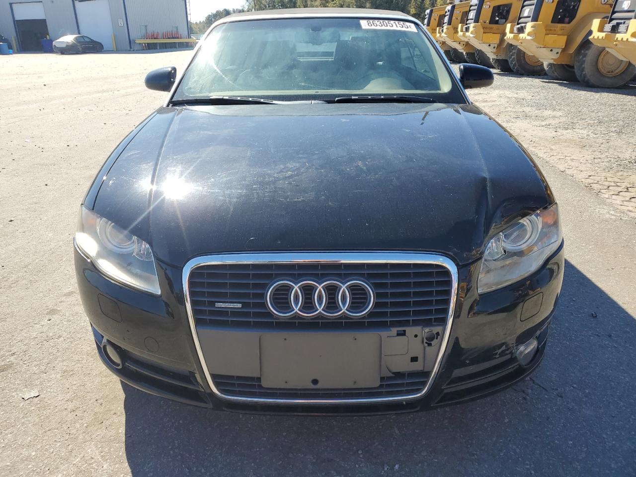 2007 Audi A4 3.2 Cabriolet Quattro Black vin: WAUDH48H77K025792