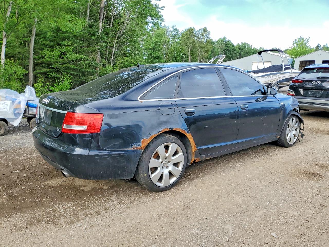 2008 Audi A6 3.2 Quattro Black vin: WAUDH64F78N122393