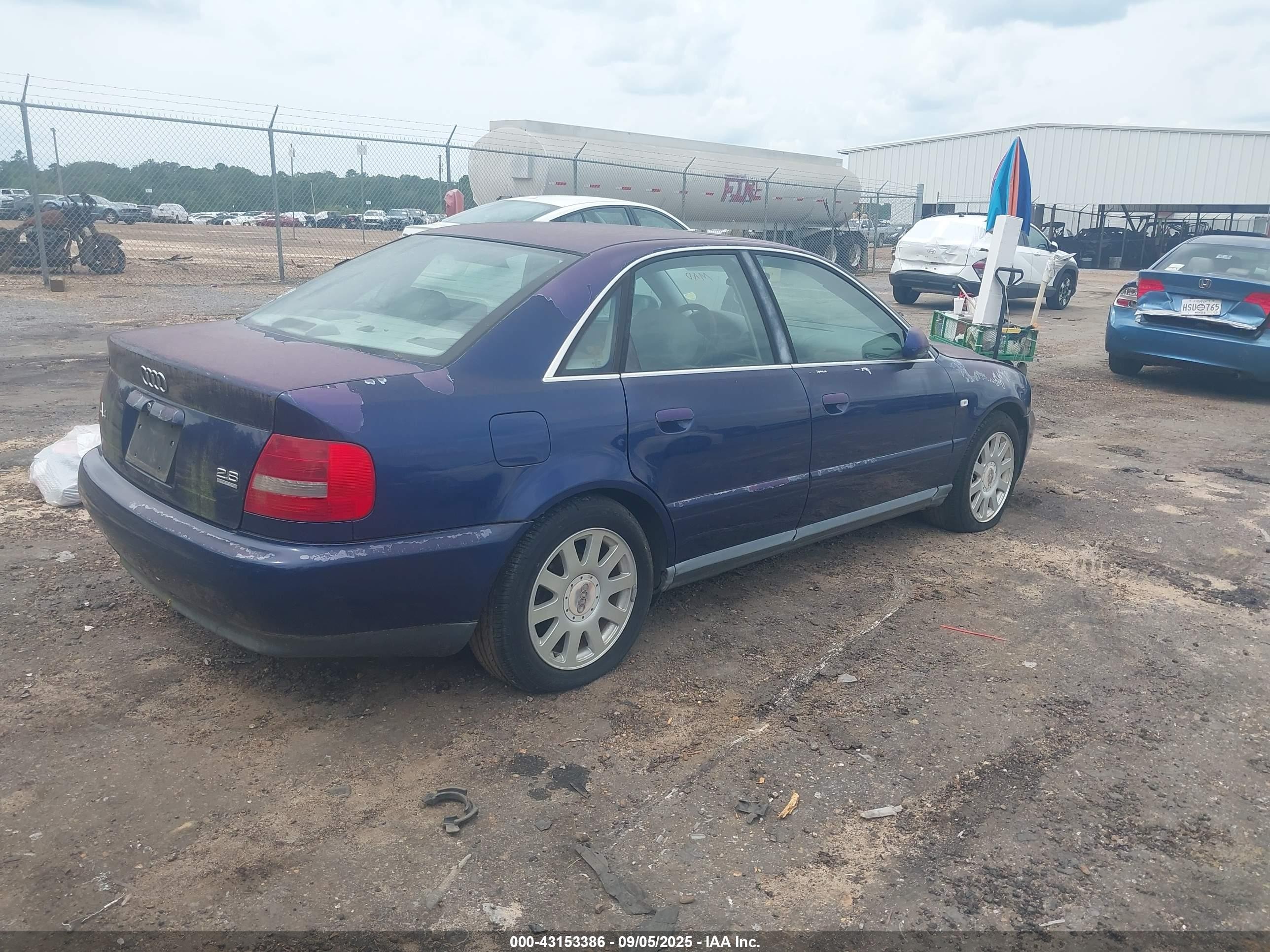 2000 Audi A4 2.8 Blue vin: WAUDH68D0YA099328