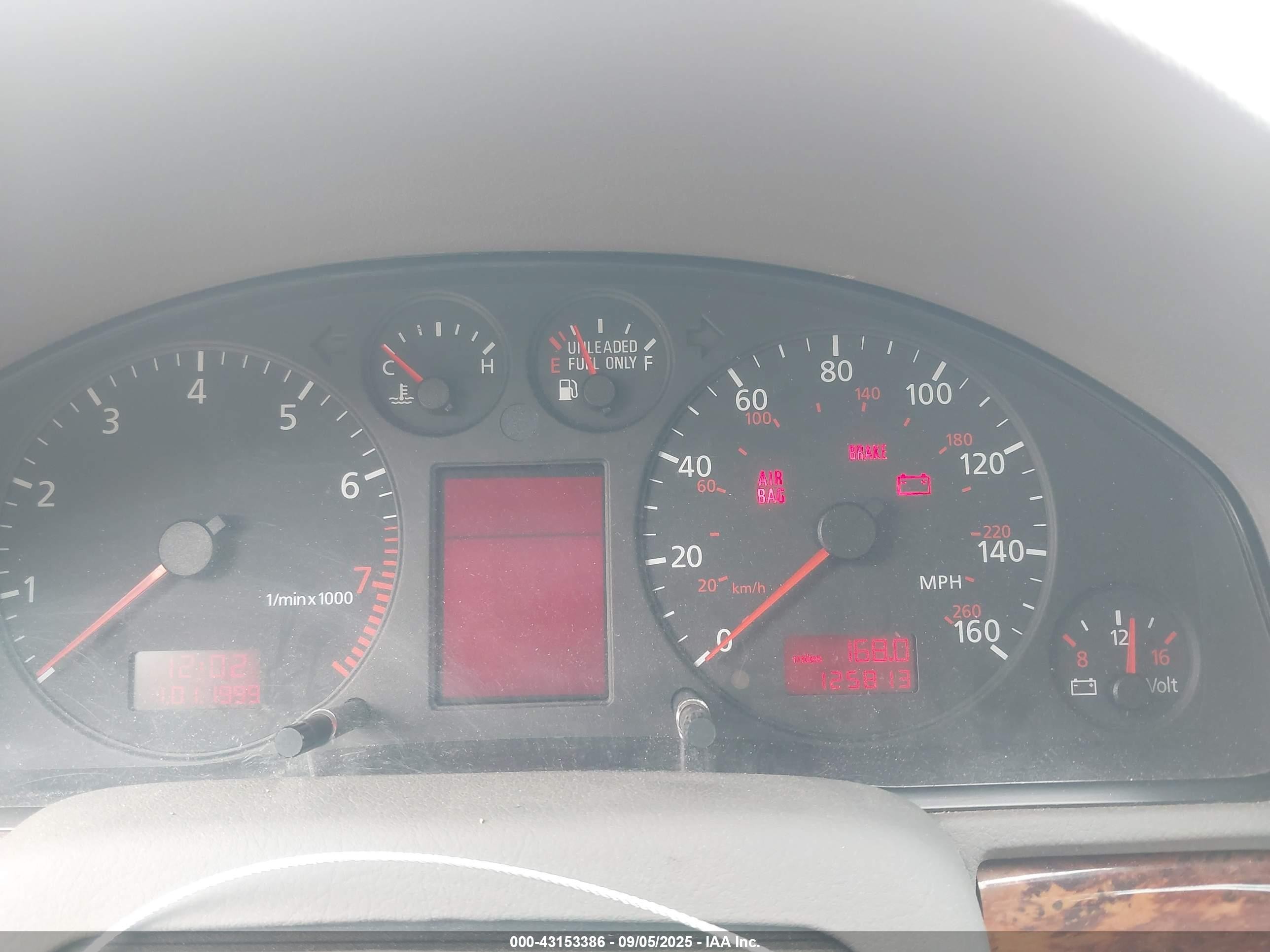 2000 Audi A4 2.8 Blue vin: WAUDH68D0YA099328