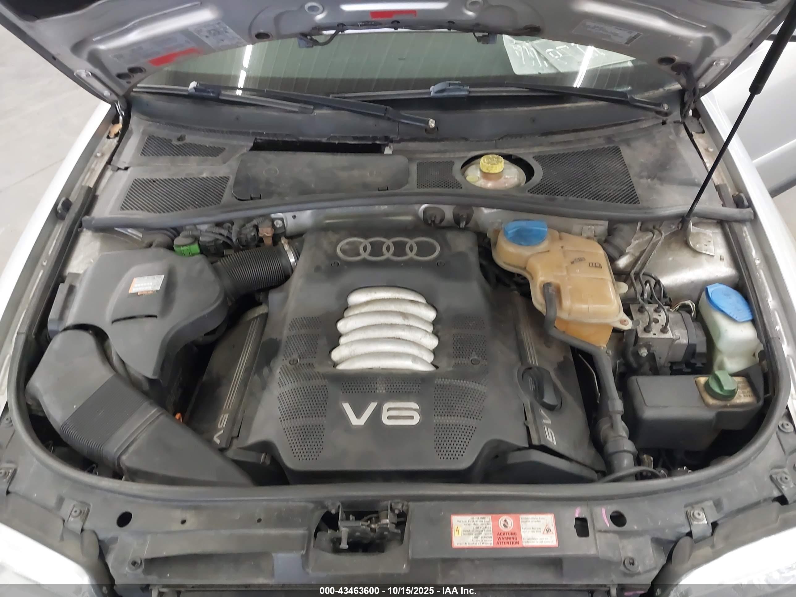 2000 Audi A4 2.8 Серебряный vin: WAUDH68D5YA162505