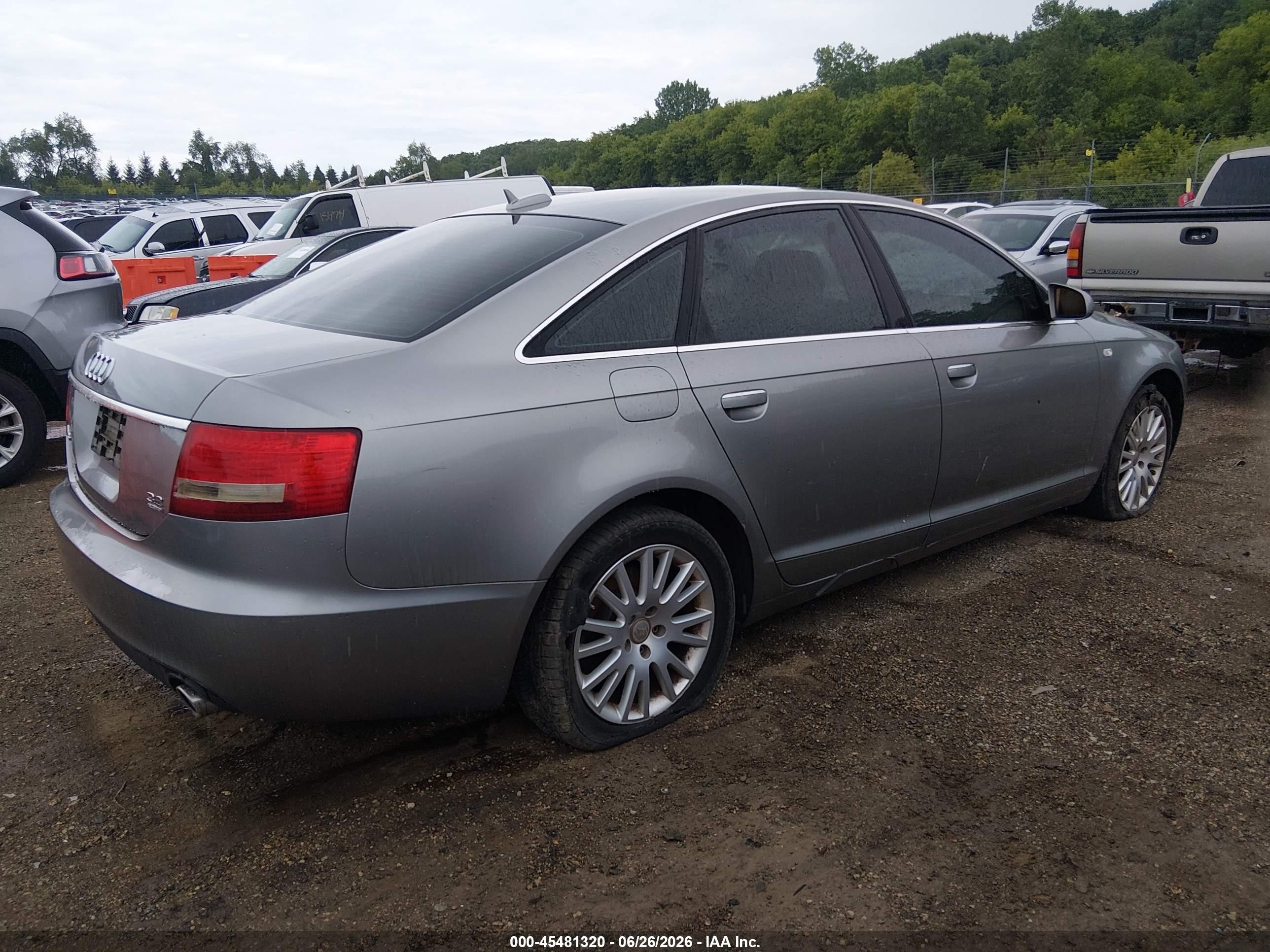 2006 Audi A6 3.2 Silver vin: WAUDH74F16N138933