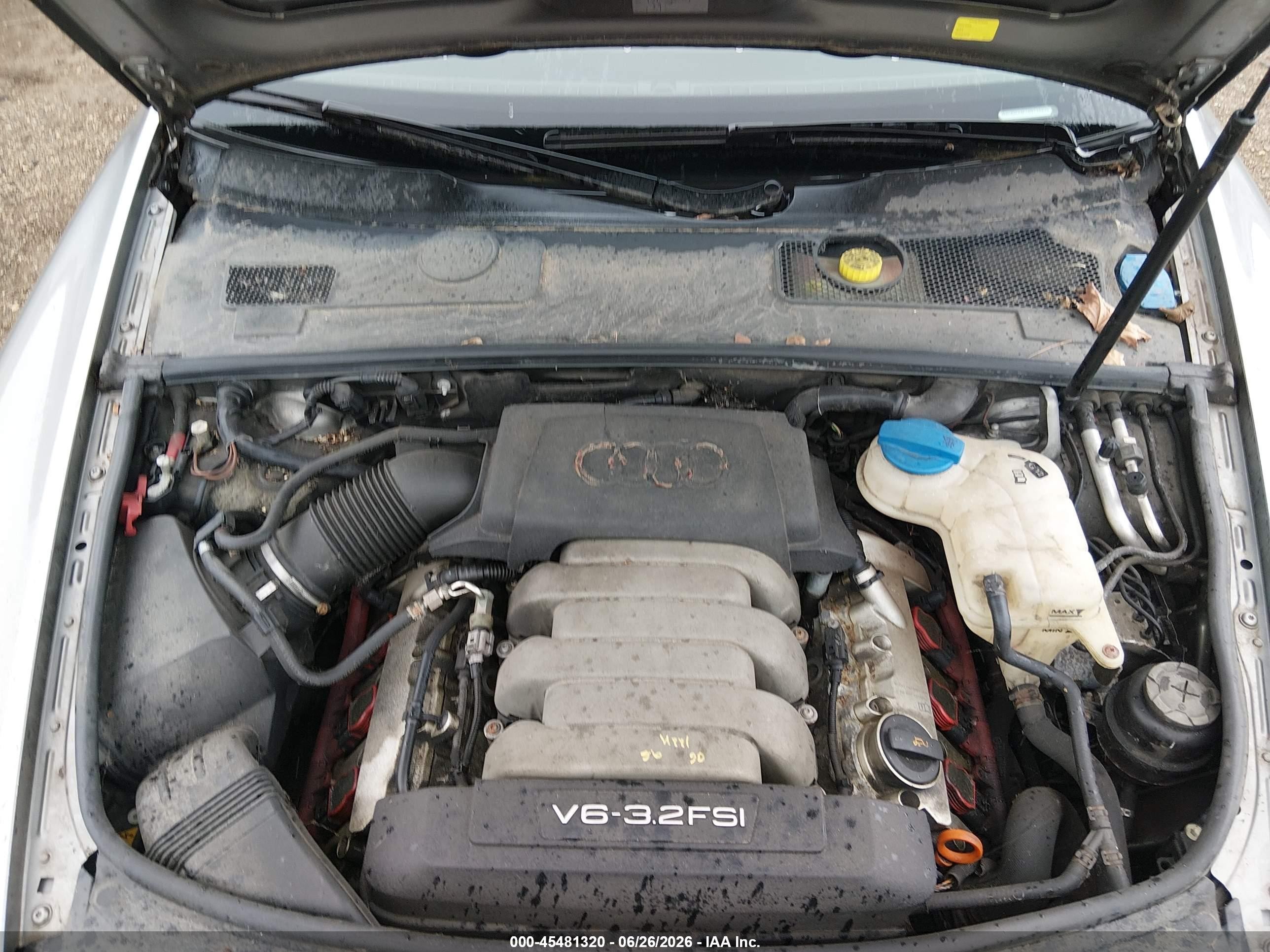 2006 Audi A6 3.2 Silver vin: WAUDH74F16N138933