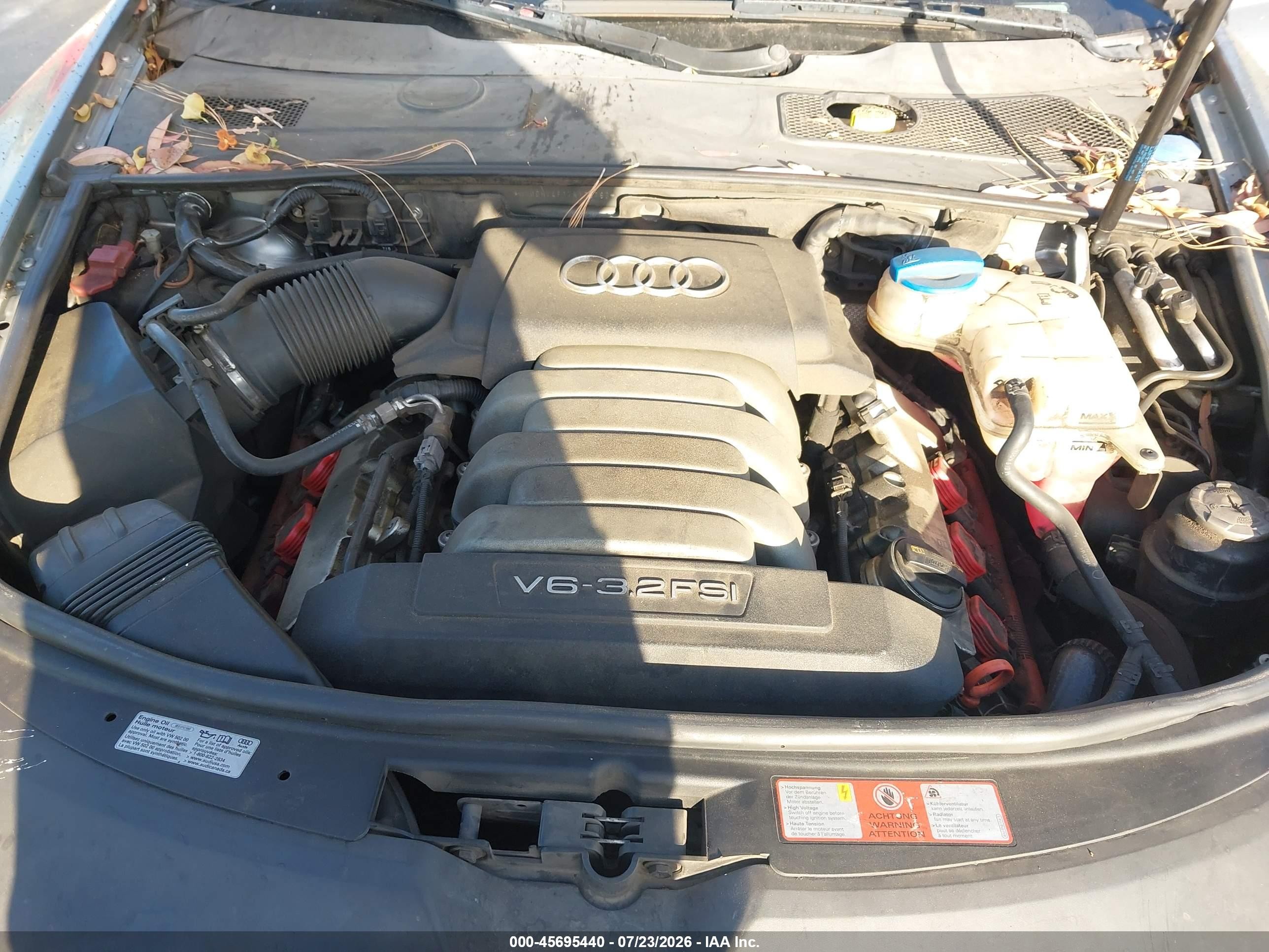 2007 Audi A6 3.2 Silver vin: WAUDH74F17N170783