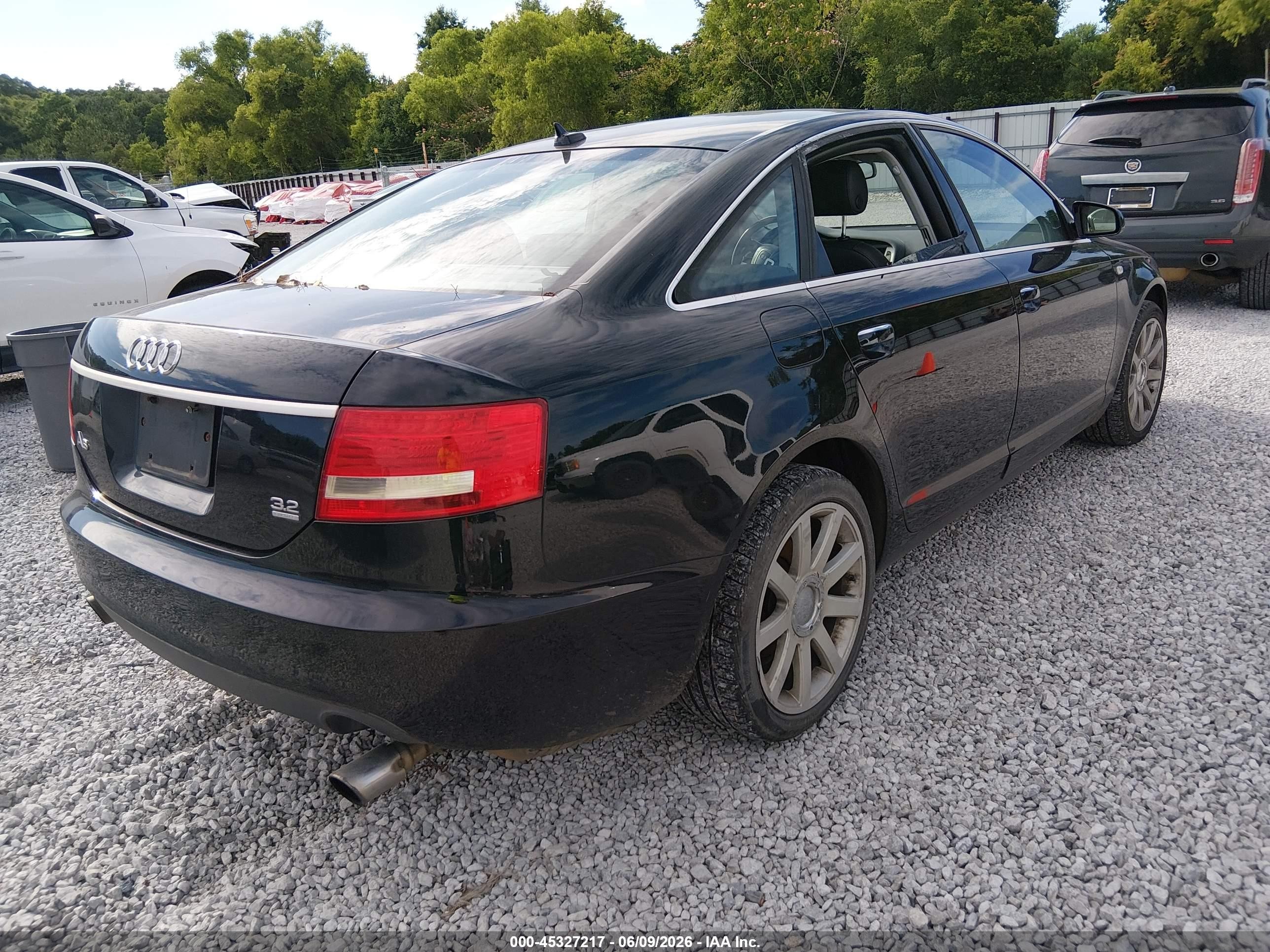 2007 Audi A6 3.2 Black vin: WAUDH74F57N067253