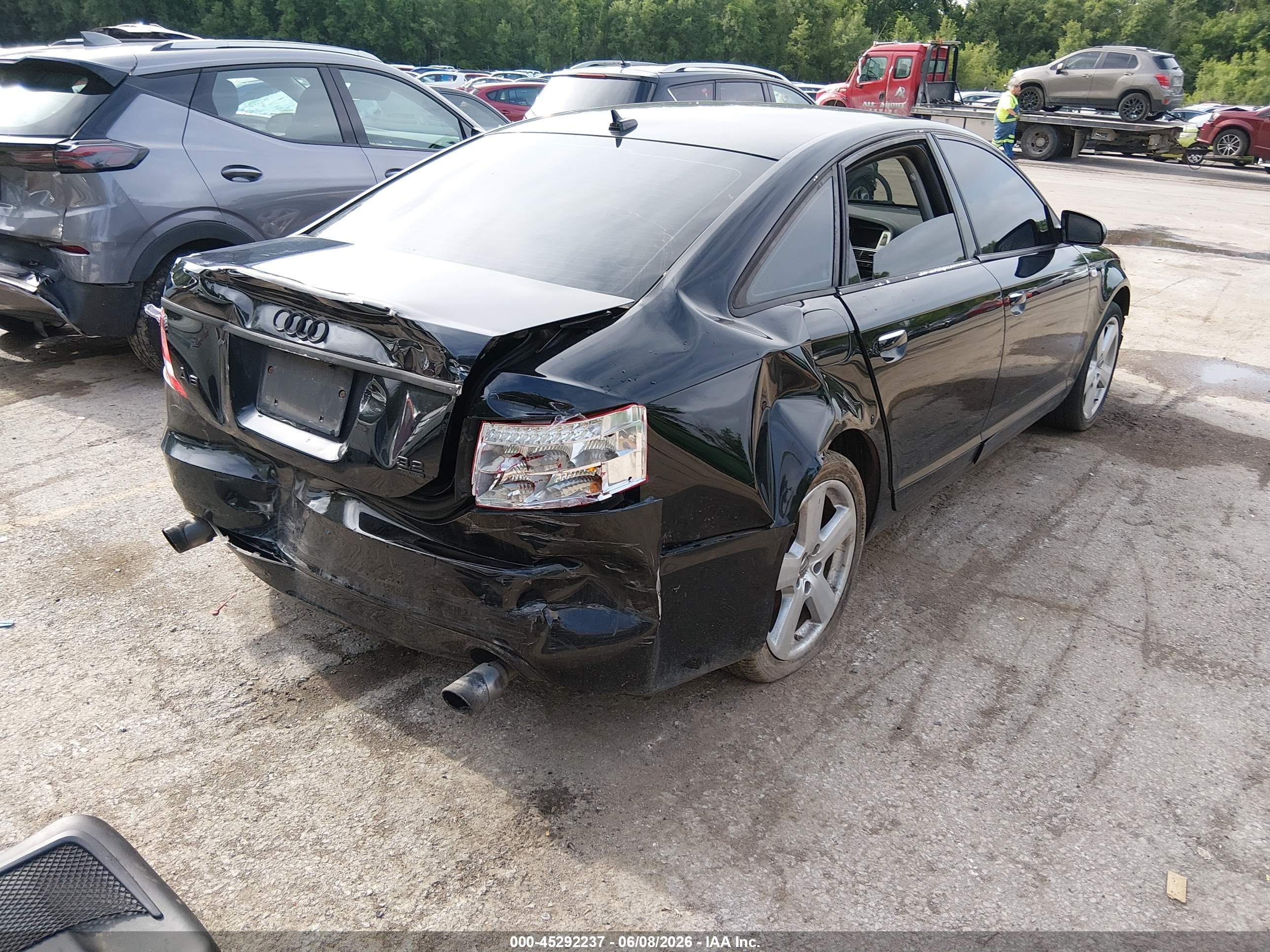 2008 Audi A6 3.2 Black vin: WAUDH74F78N182065
