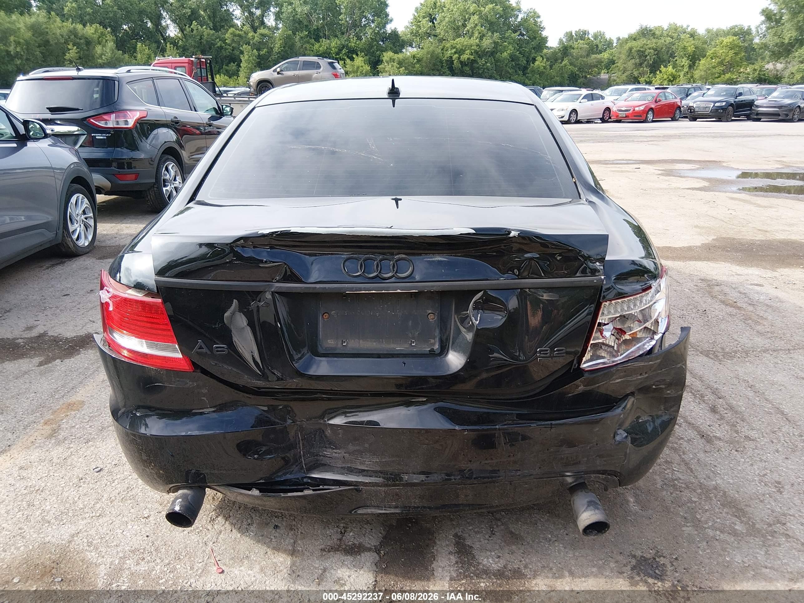 2008 Audi A6 3.2 Black vin: WAUDH74F78N182065