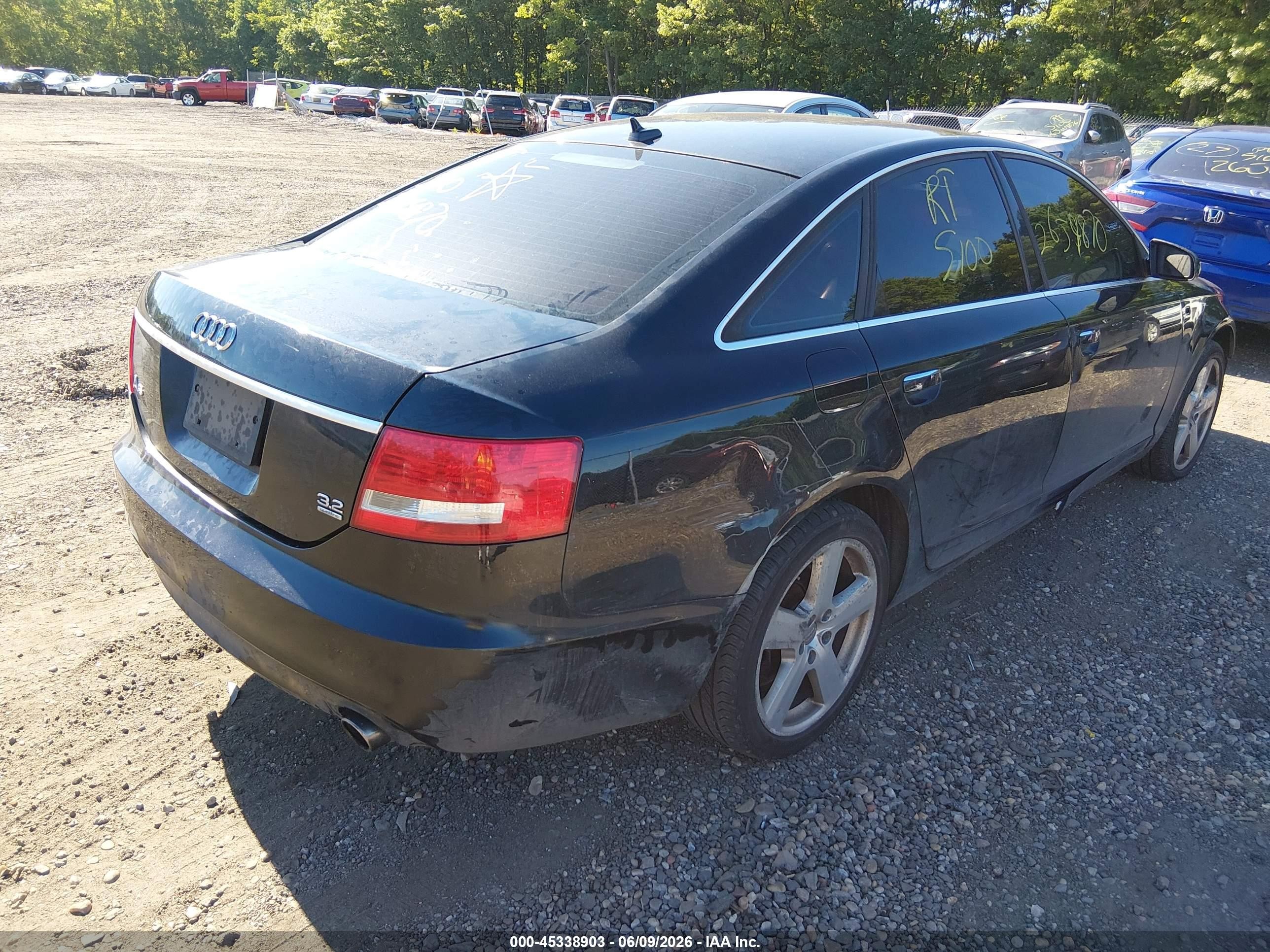 2008 Audi A6 3.2 Black vin: WAUDH74F98N028988