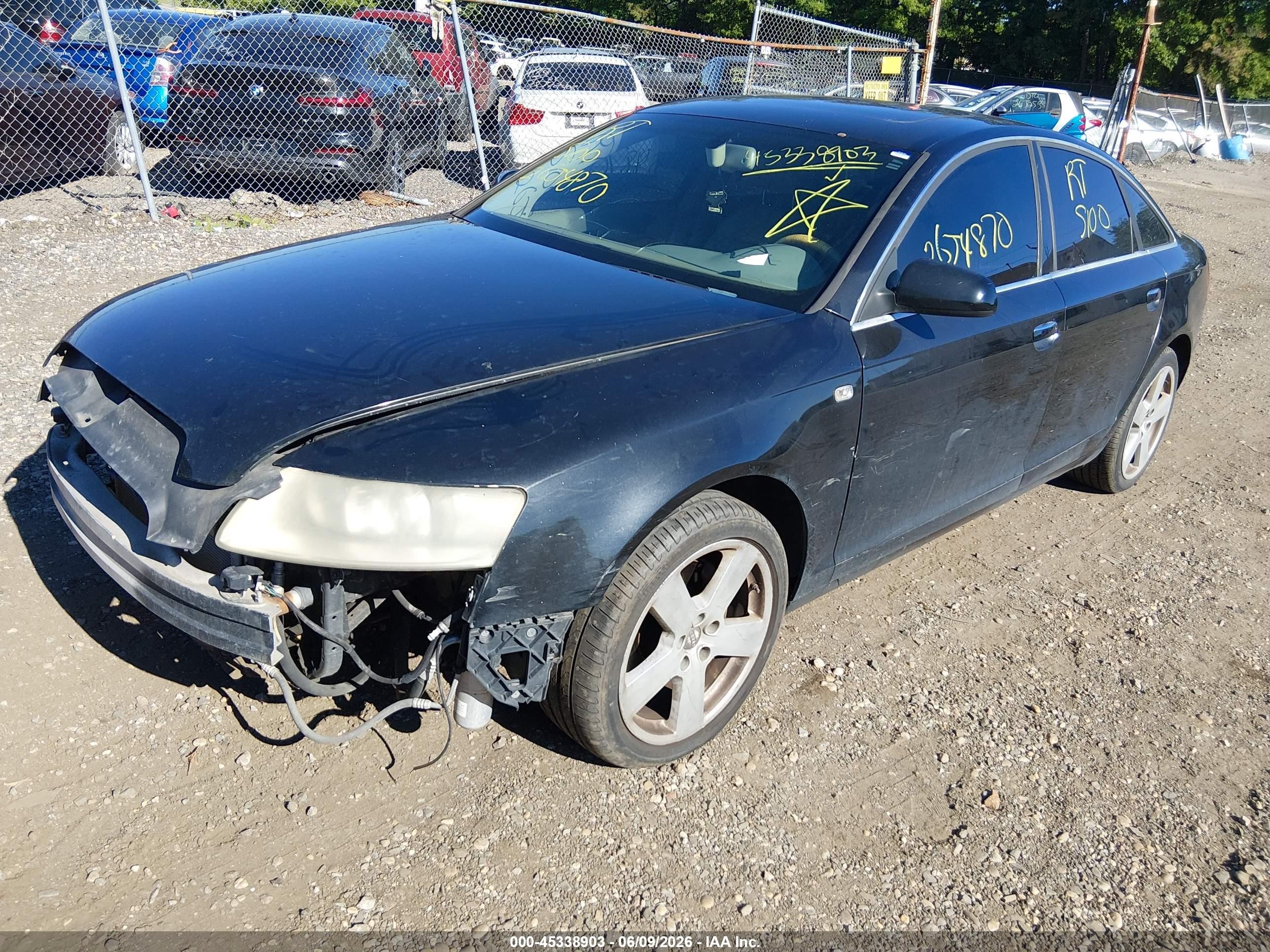 2008 Audi A6 3.2 Black vin: WAUDH74F98N028988