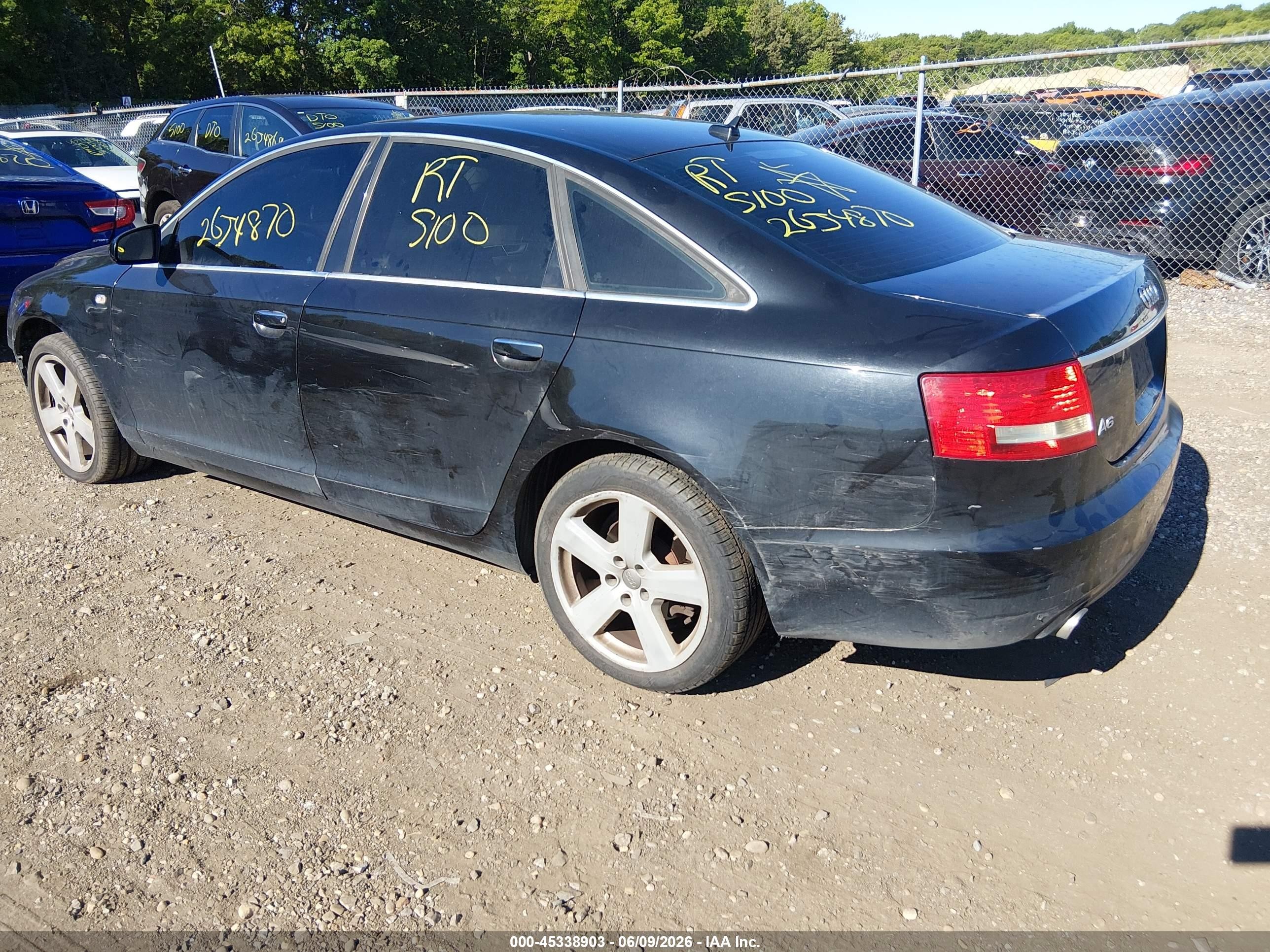 2008 Audi A6 3.2 Black vin: WAUDH74F98N028988