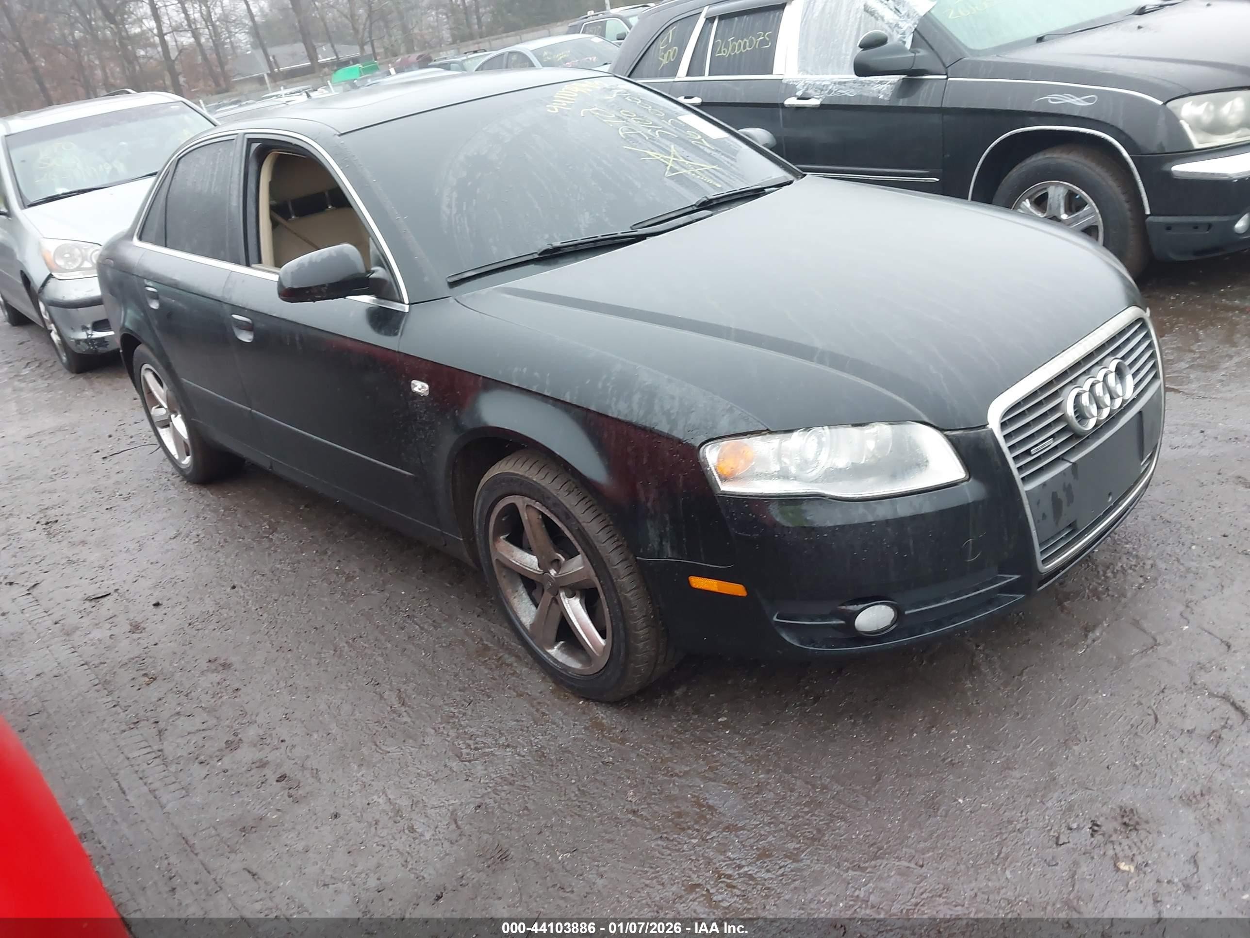 2007 Audi A4 3.2 Black vin: WAUDH78E17A195837