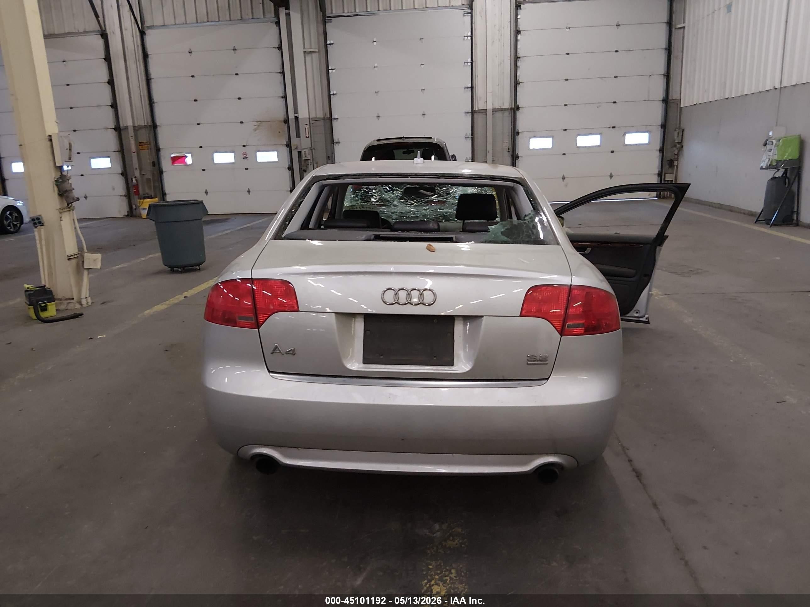 2008 Audi A4 3.2 Silver vin: WAUDH78E18A056485